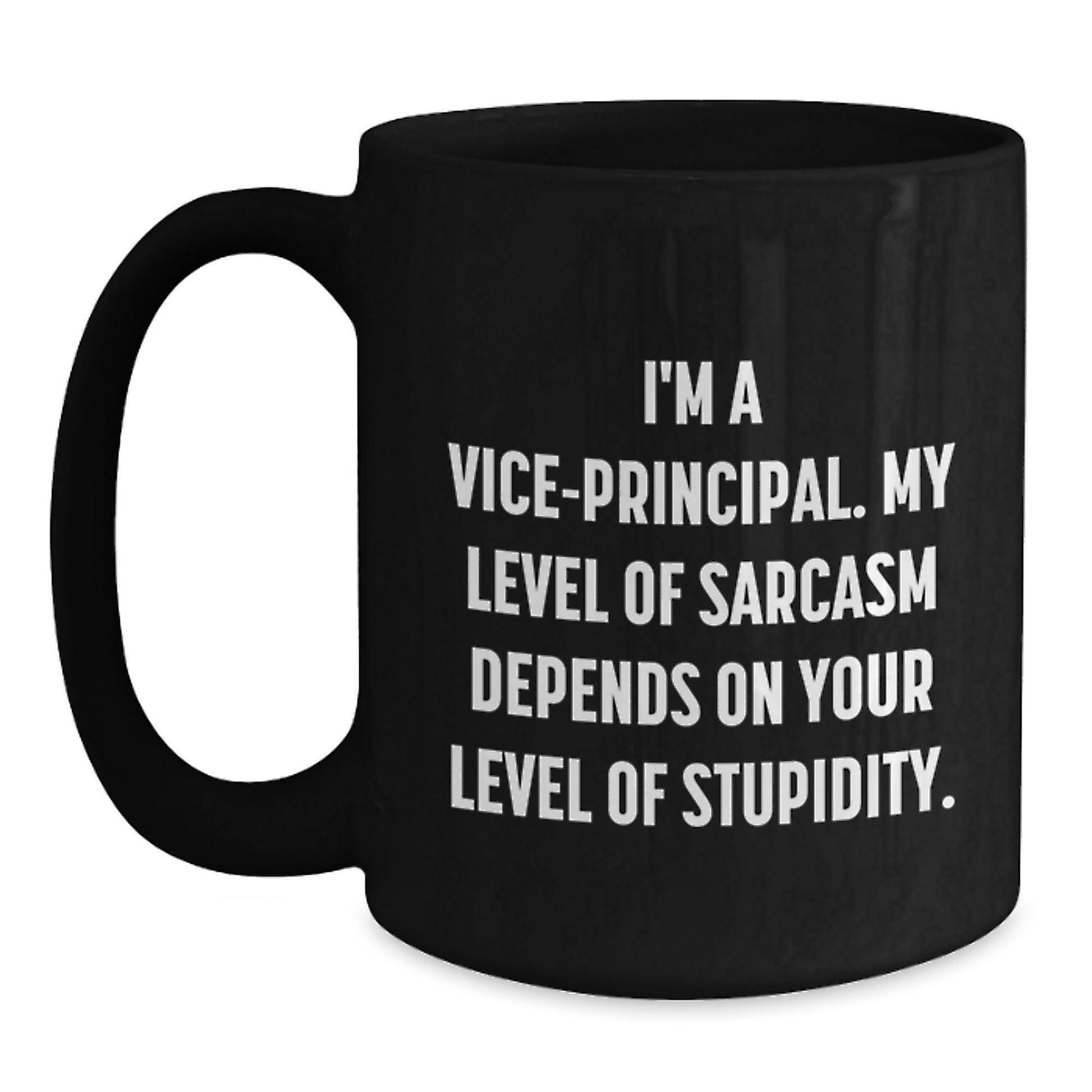 Gifts from Friends for Vice-principal, Funny Sarcasm Mug, Black Coffee Mug Graduation Unique Gift - Main