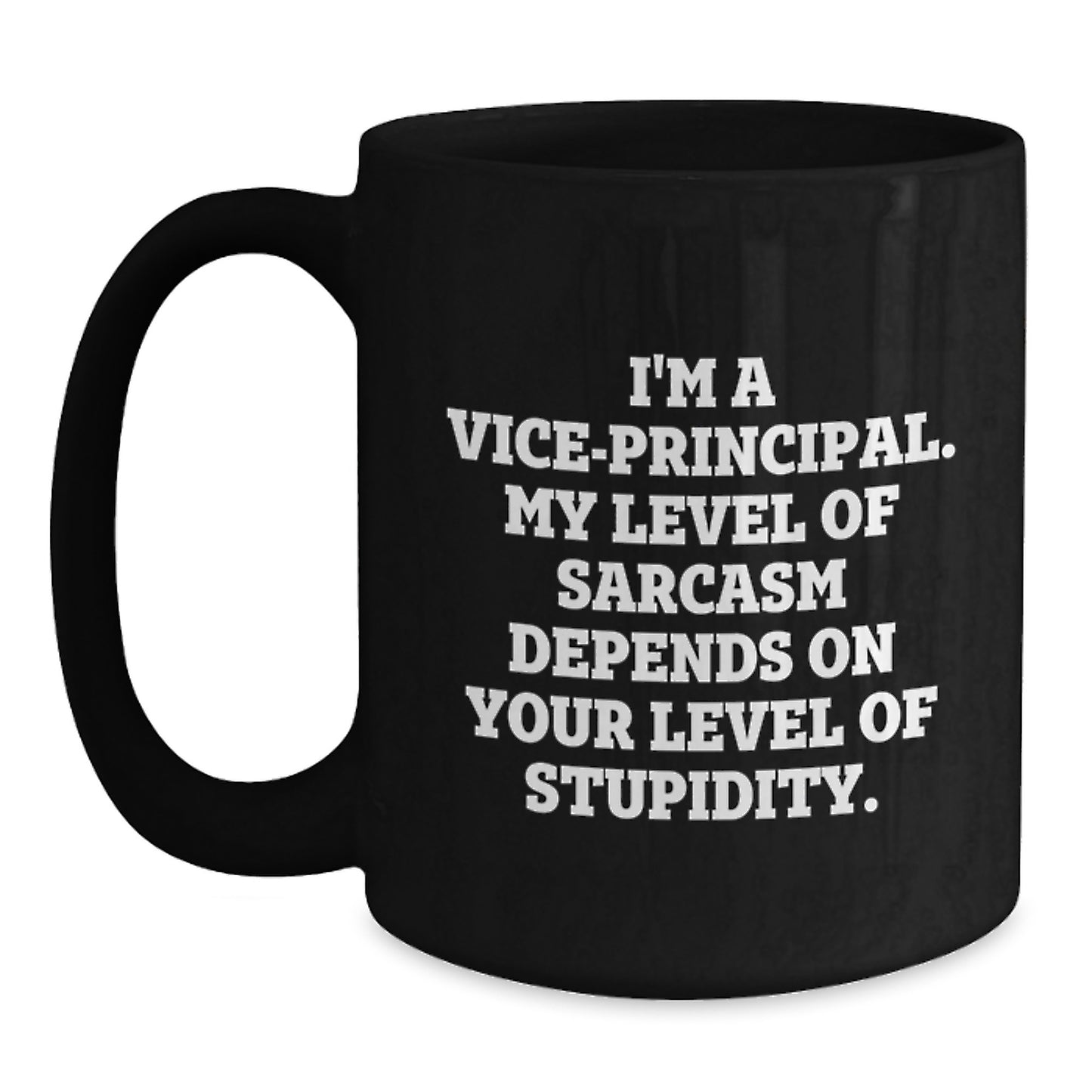 Funny Vice-principal Gifts from Family, Vice-principal Black Coffee Mug, Graduation Unique Gifts for Vice-principal Men Women Friends Coworkers - Main