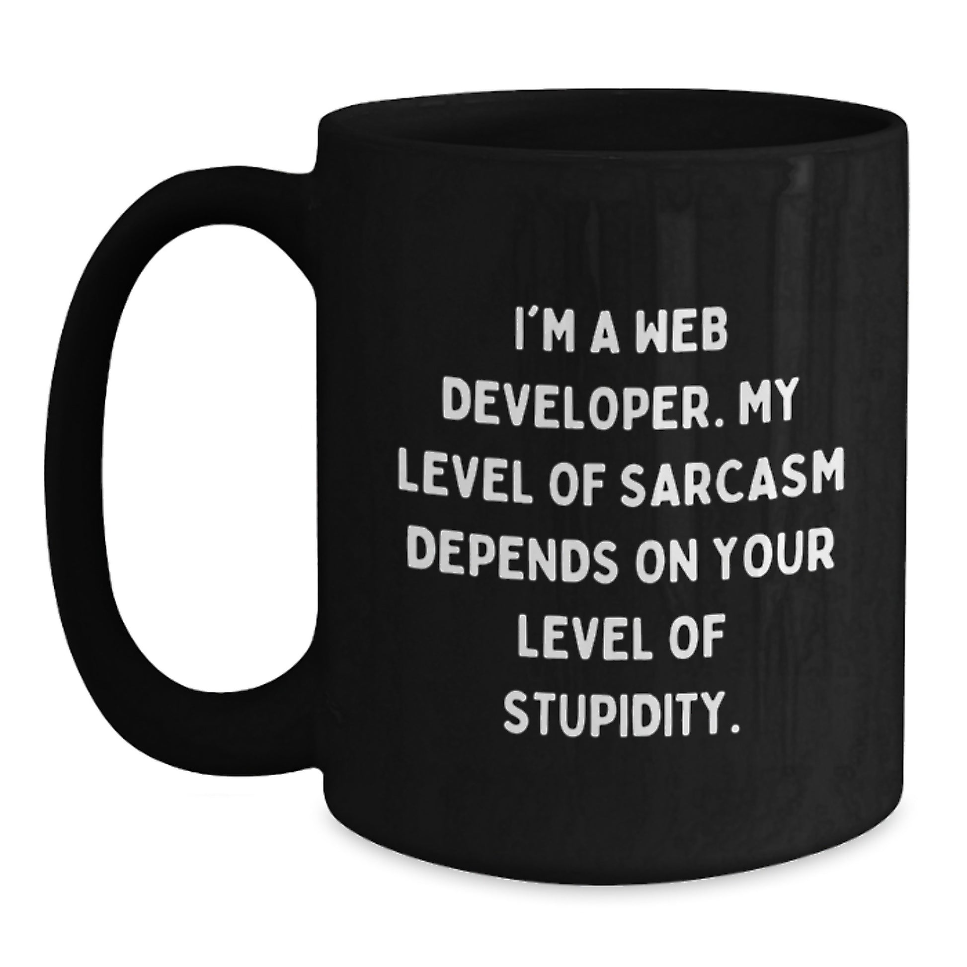 Funny Web Developer Black Coffee Mug Gifts from Friends to Graduation Unique Present for Web Developer Men - Main
