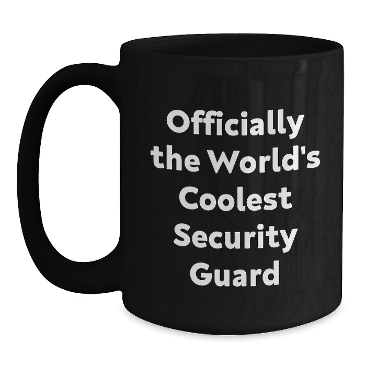 Funny Inspirational Security Guard Gifts from Friends to Security Guard Men Black Coffee Mugs for Security Guard Graduation - Main
