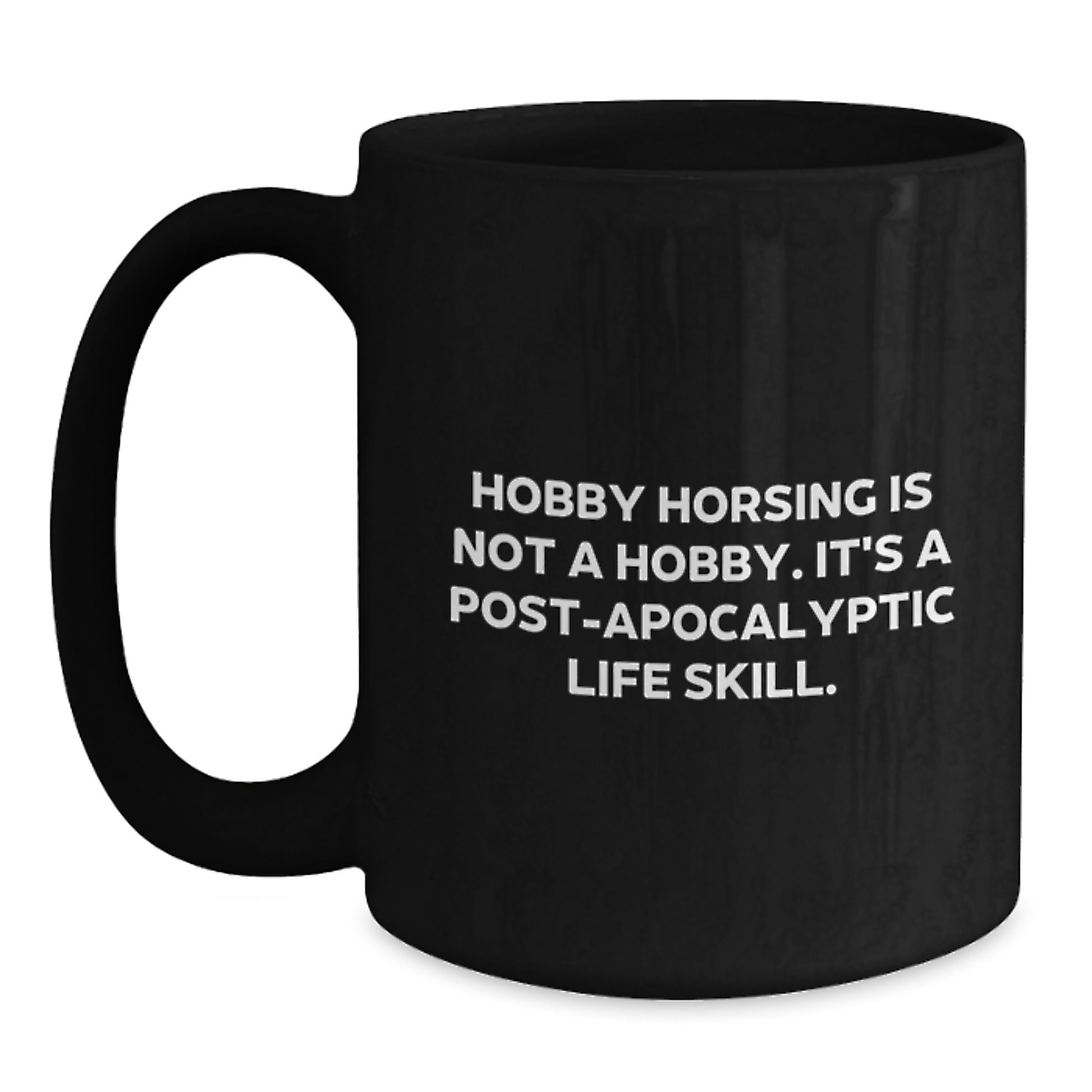 Funny Hobby Horsing Black Coffee Mug Gifts from Men to Graduation Unique Gifts for Women Friends Family - Main