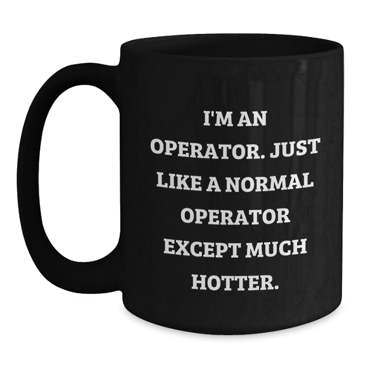 Birthday Gift Operator Black Coffee Mug for Her Present - Main
