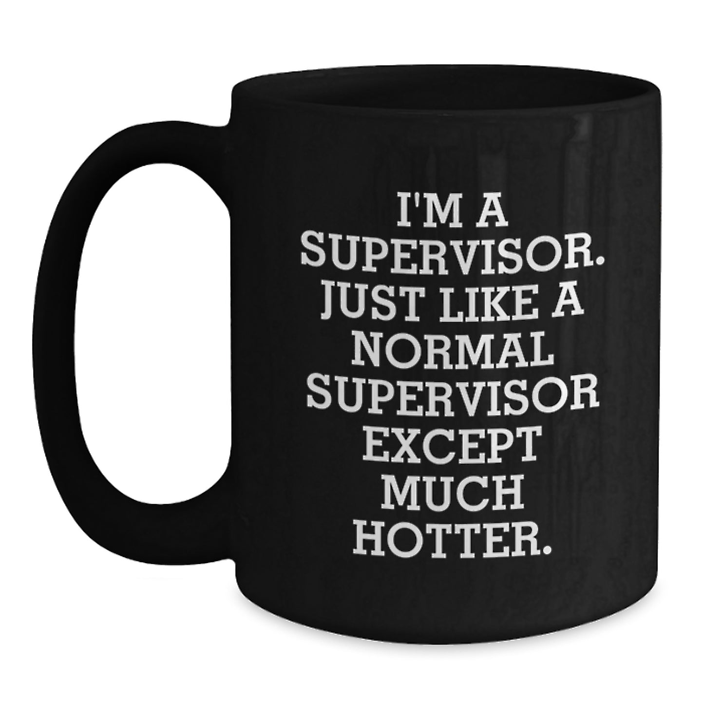 Birthday Gift for Her Supervisor Black Premium Deluxe Mug Present - Main