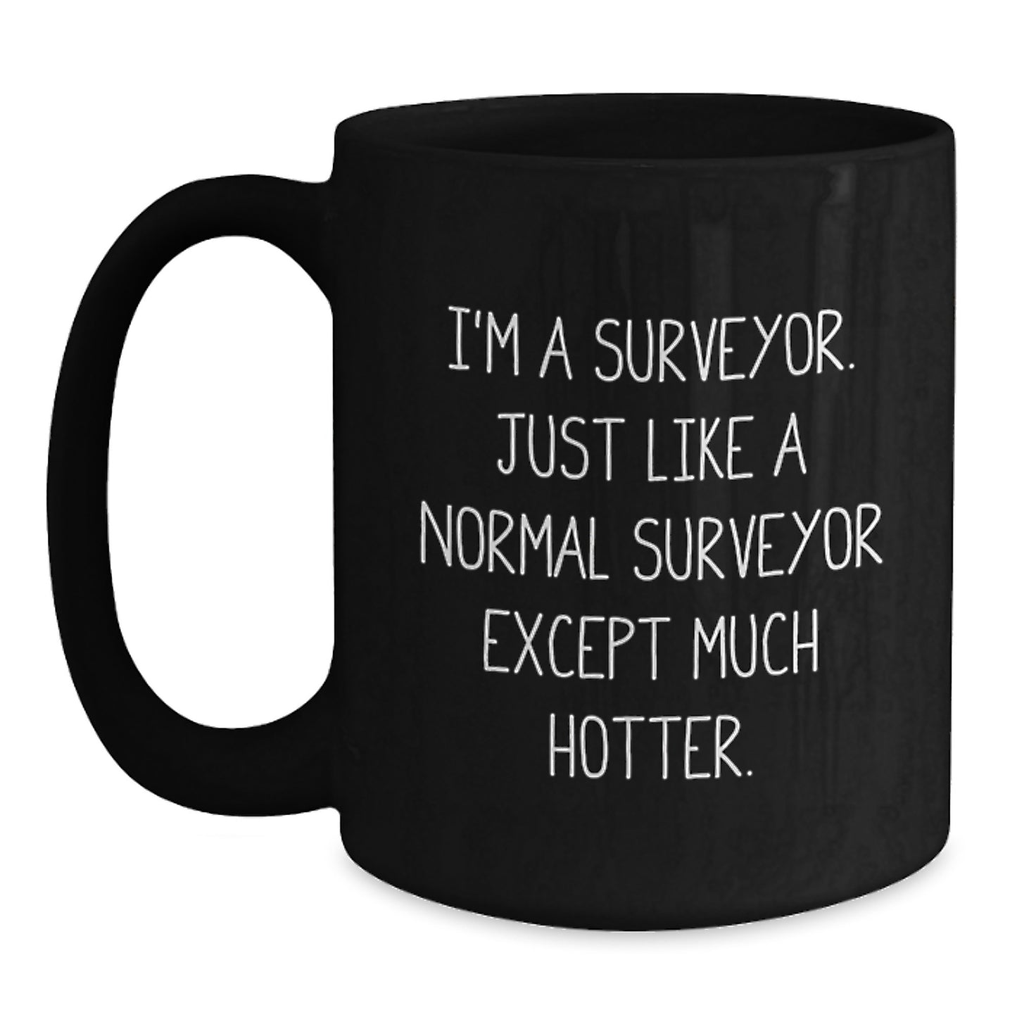 Surveyor Keepsake Premium Ceramic Black Coffee Mug Birthday Gift for Him - Main