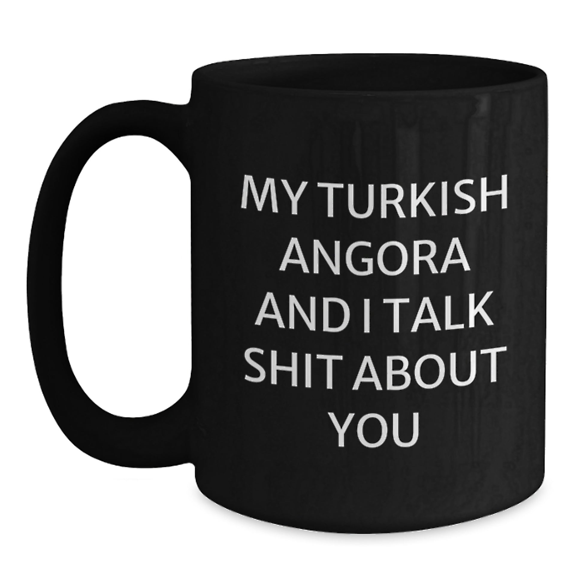 Birthday Gift Turkish Angora Black Coffee Mug for Her Present - Main