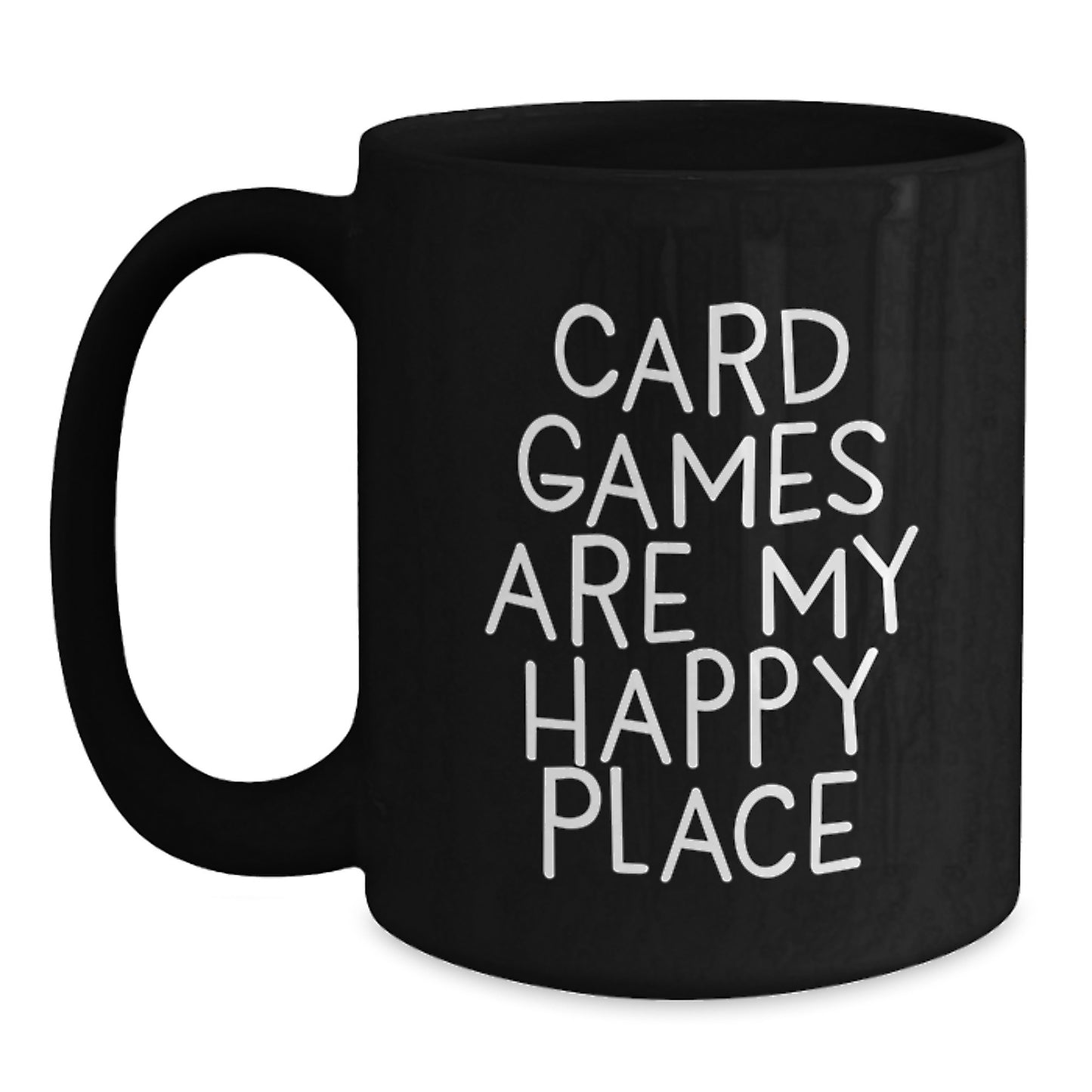 Card Games Keepsake Mug for Him Black Coffee Ceramic 11oz Birthday Gift - Main