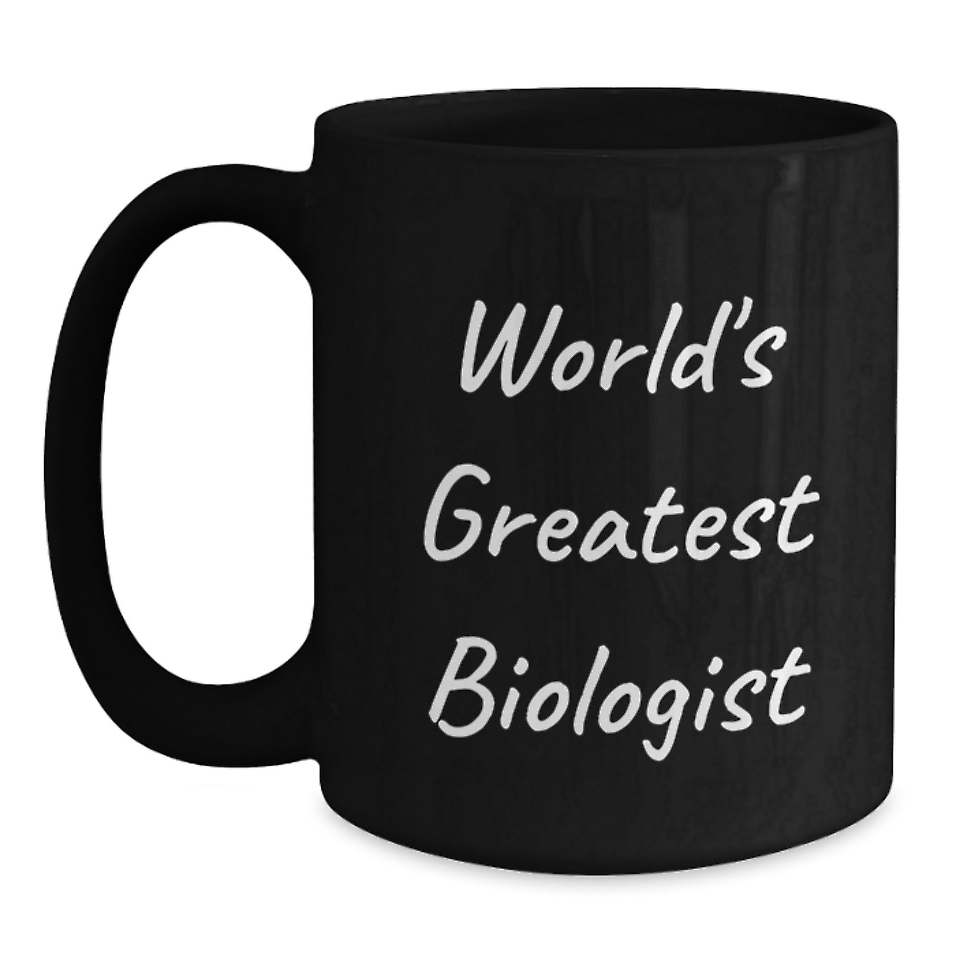 Birthday Gift for Her Biologist Black Coffee Mug World's Greatest - Main