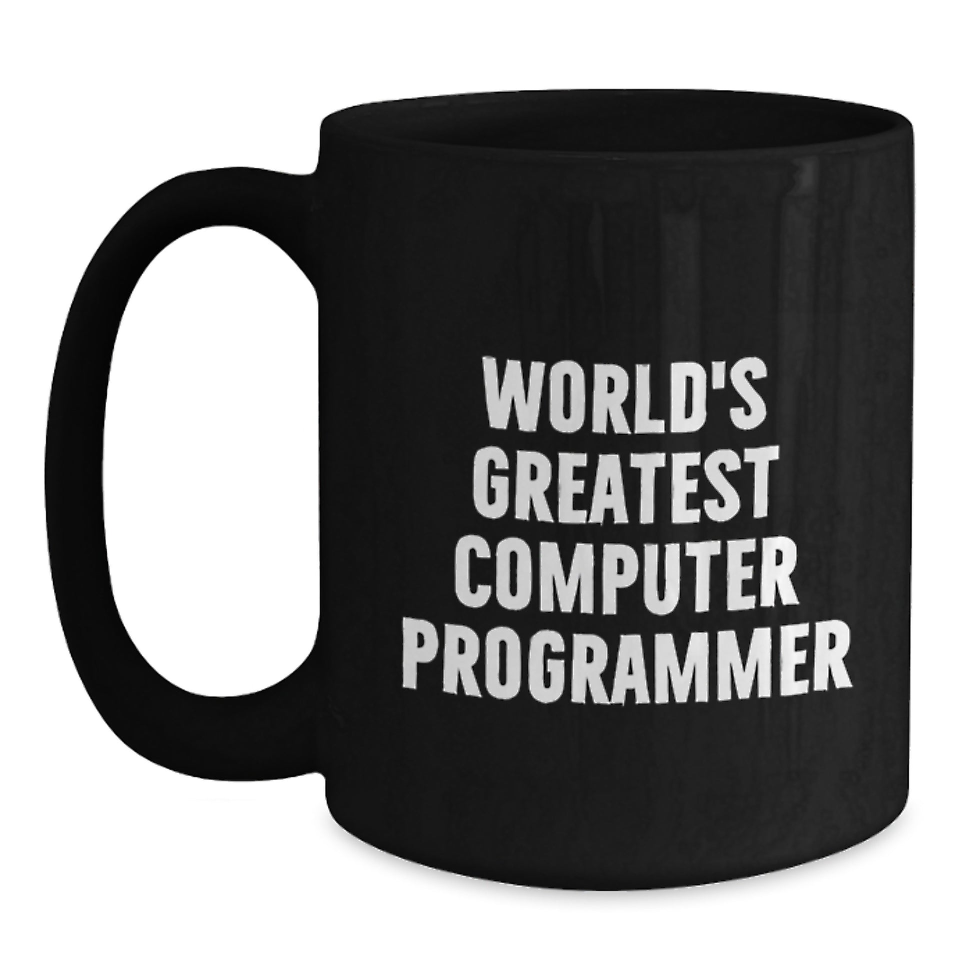 Funny Computer Programmer Black Coffee Mugs for World's Greatest Mom, Unique Gifts from Family for Mother's Day - Main