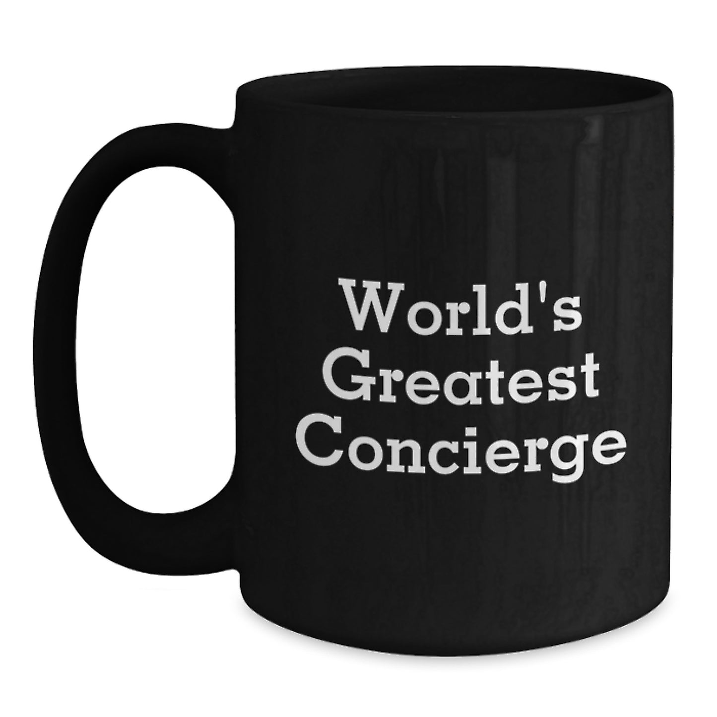 Funny World's Greatest Concierge Gifts from Friends for Concierge Unique Graduation Unique Gifts, Black Coffee Mug for Men, Women, Friends, Coworkers, Family - Main