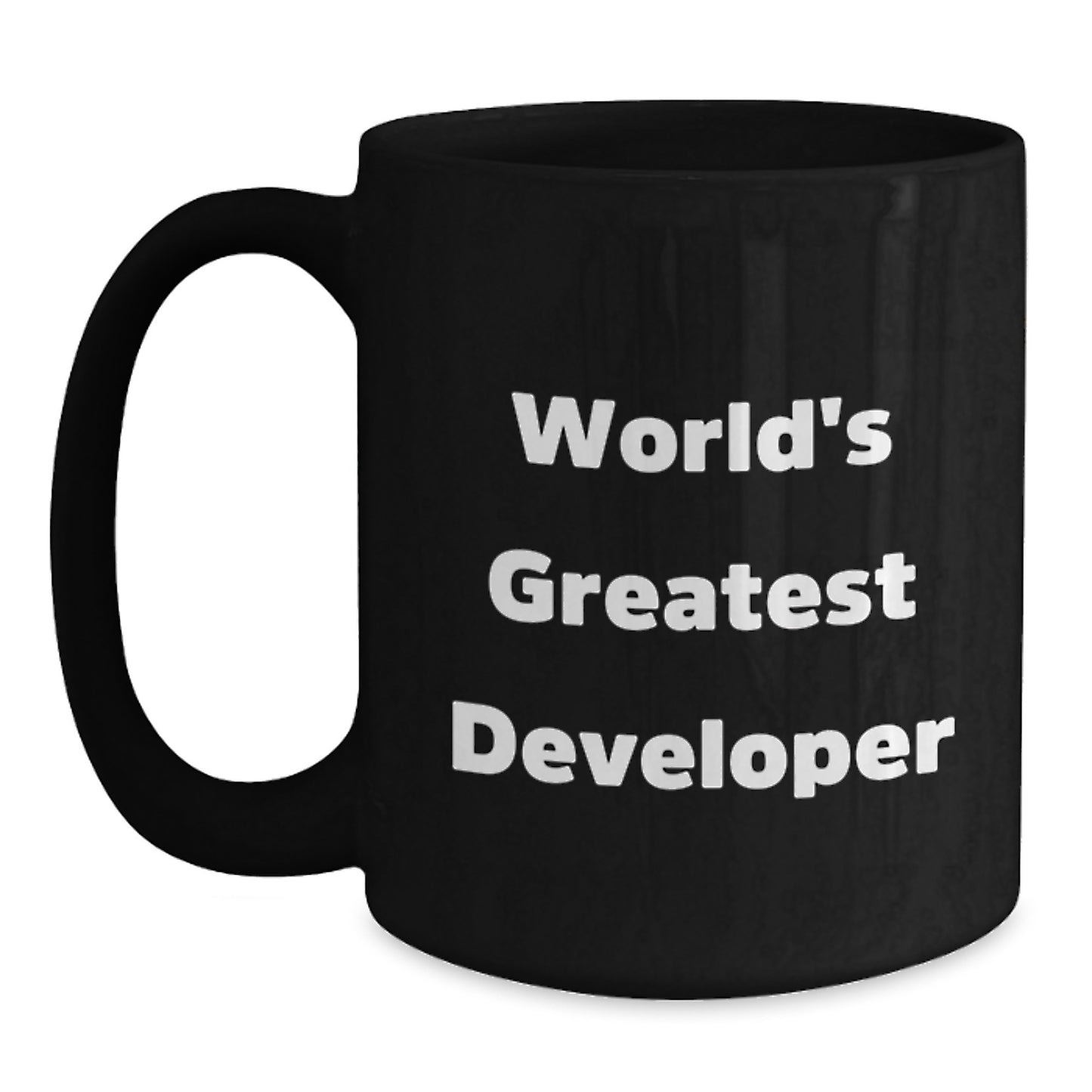 Developer Novelty Black Coffee Mug for Friends Birthday Fun Gift - Main