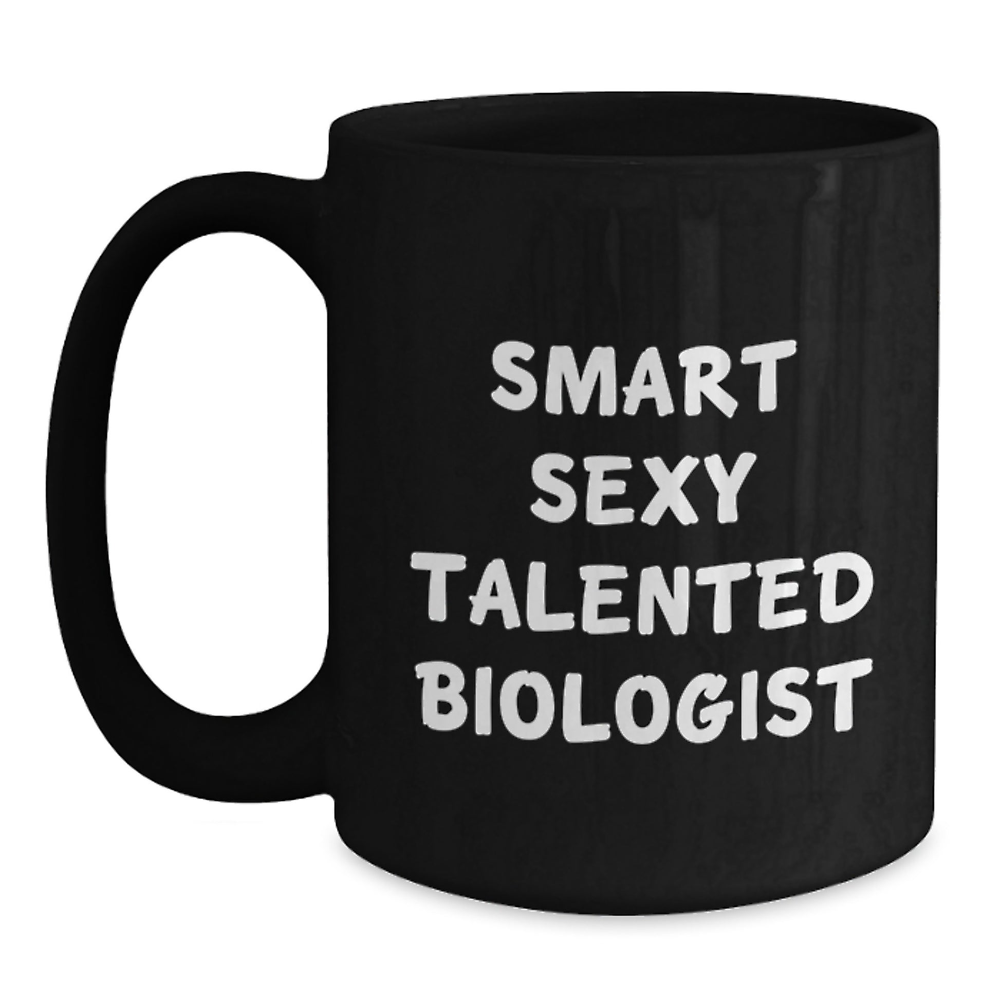 Funny Biologist Graduation Unique Gifts from Friends for Men and Women Black Coffee Mug - Main