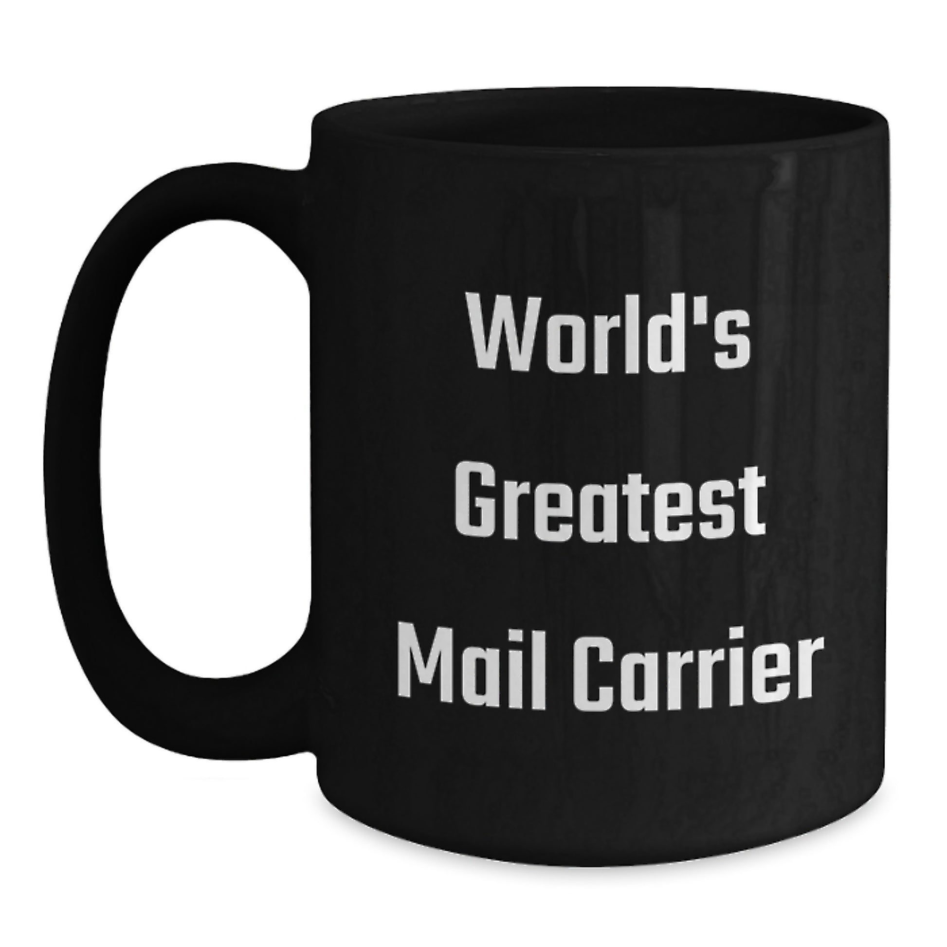 Funny Mail Carrier Gifts for Men, World's Greatest Mail Carrier Black Coffee Mug, Unique Graduation Gifts from Friends for Mail Carrier - Main