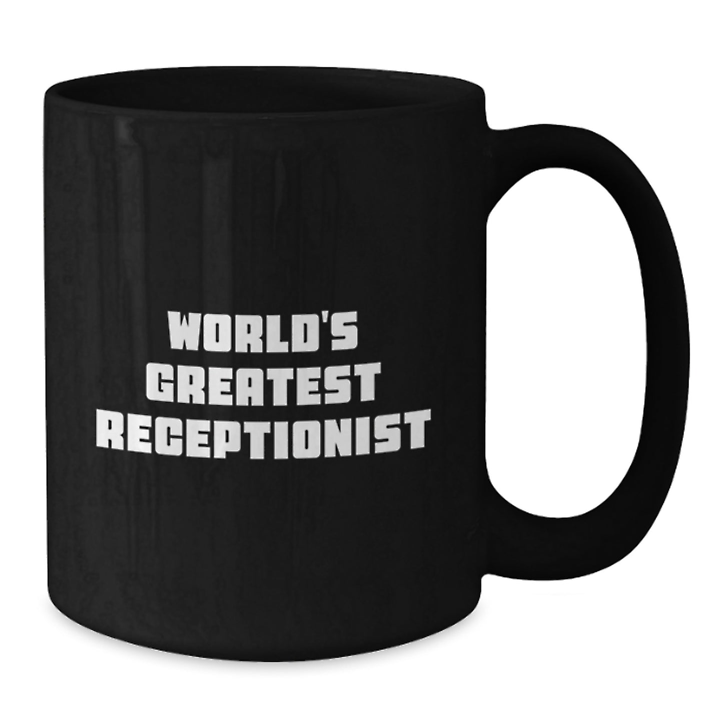 Receptionist Keepsake Premium Black Coffee Mug for Him Birthday Gift - Additional