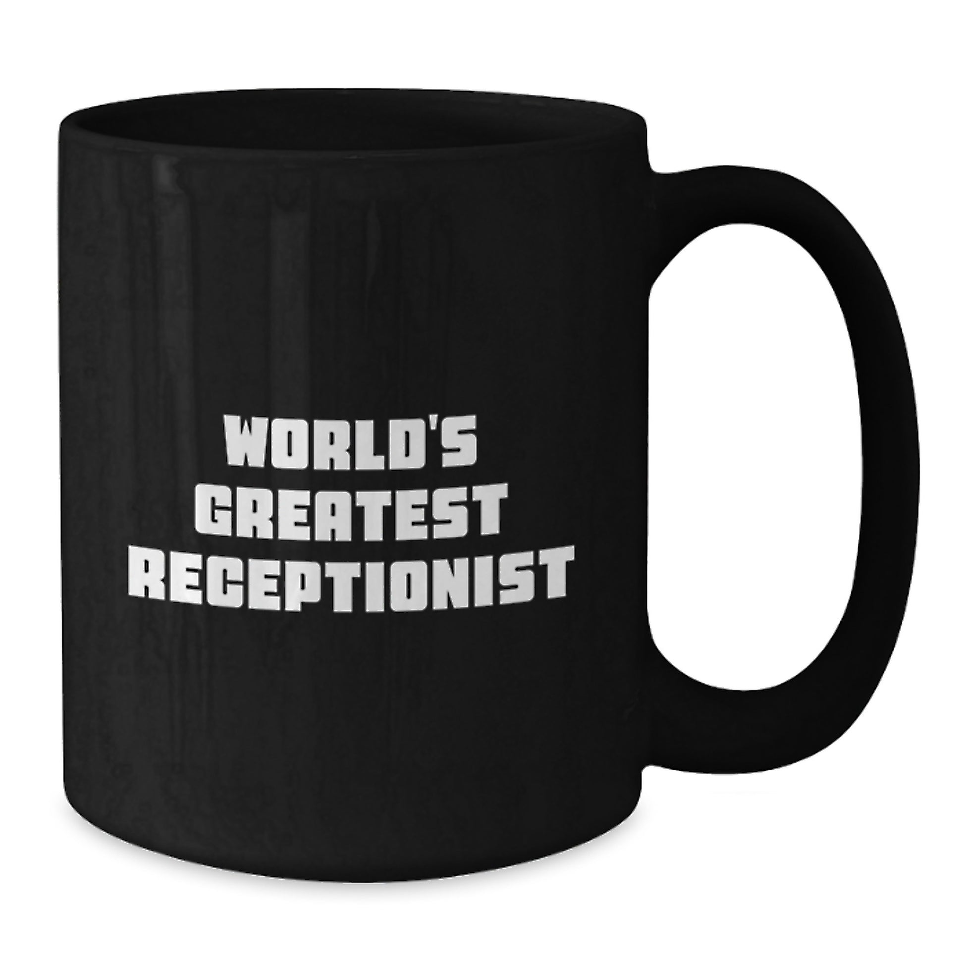 Receptionist Keepsake Premium Black Coffee Mug for Him Birthday Gift - Additional