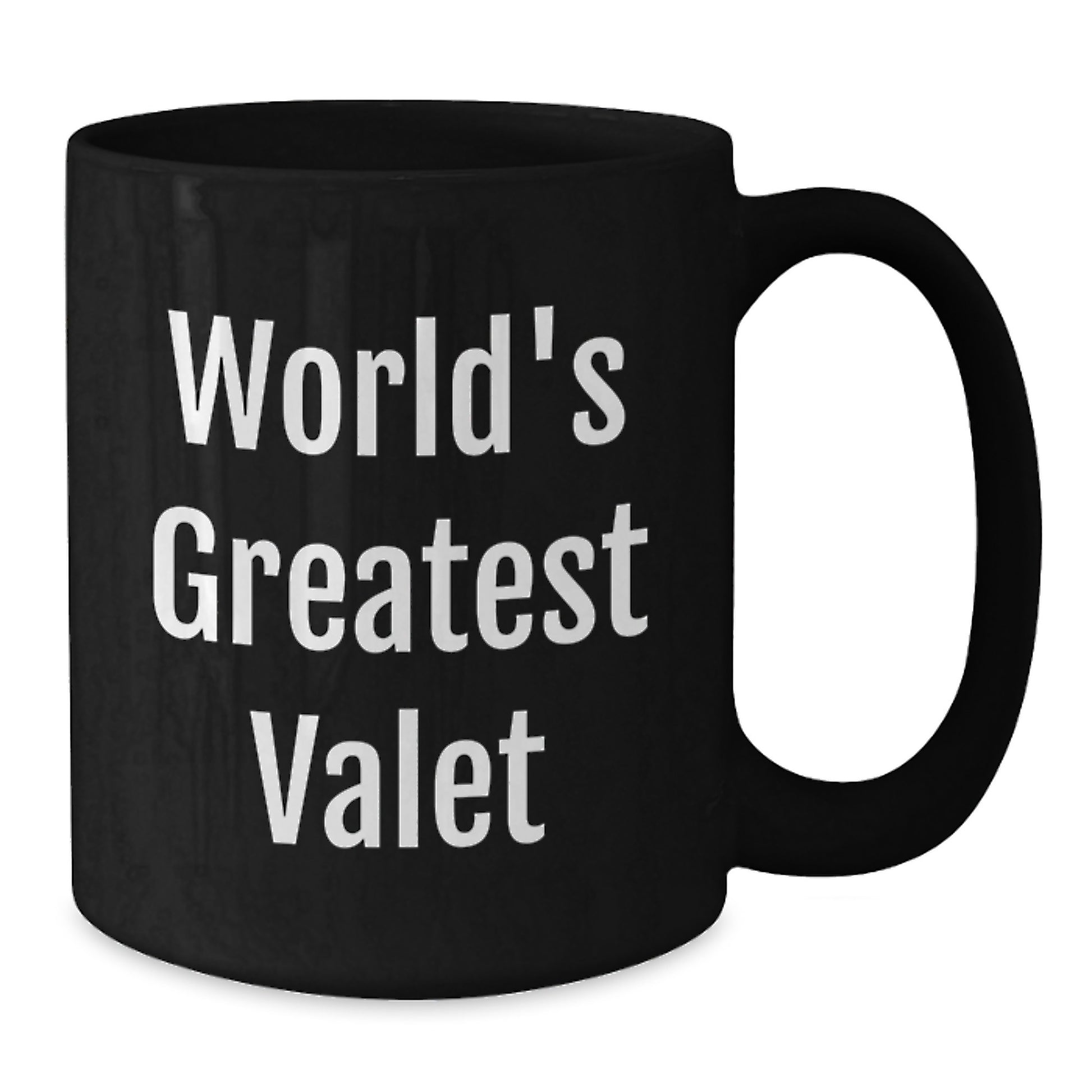 Graduation Unique Gifts for Valet Funny Mug Black Coffee, Funny Quote 'World's Greatest Valet', Black Coffee Mug, Valet Gifts for Men from Family - Additional