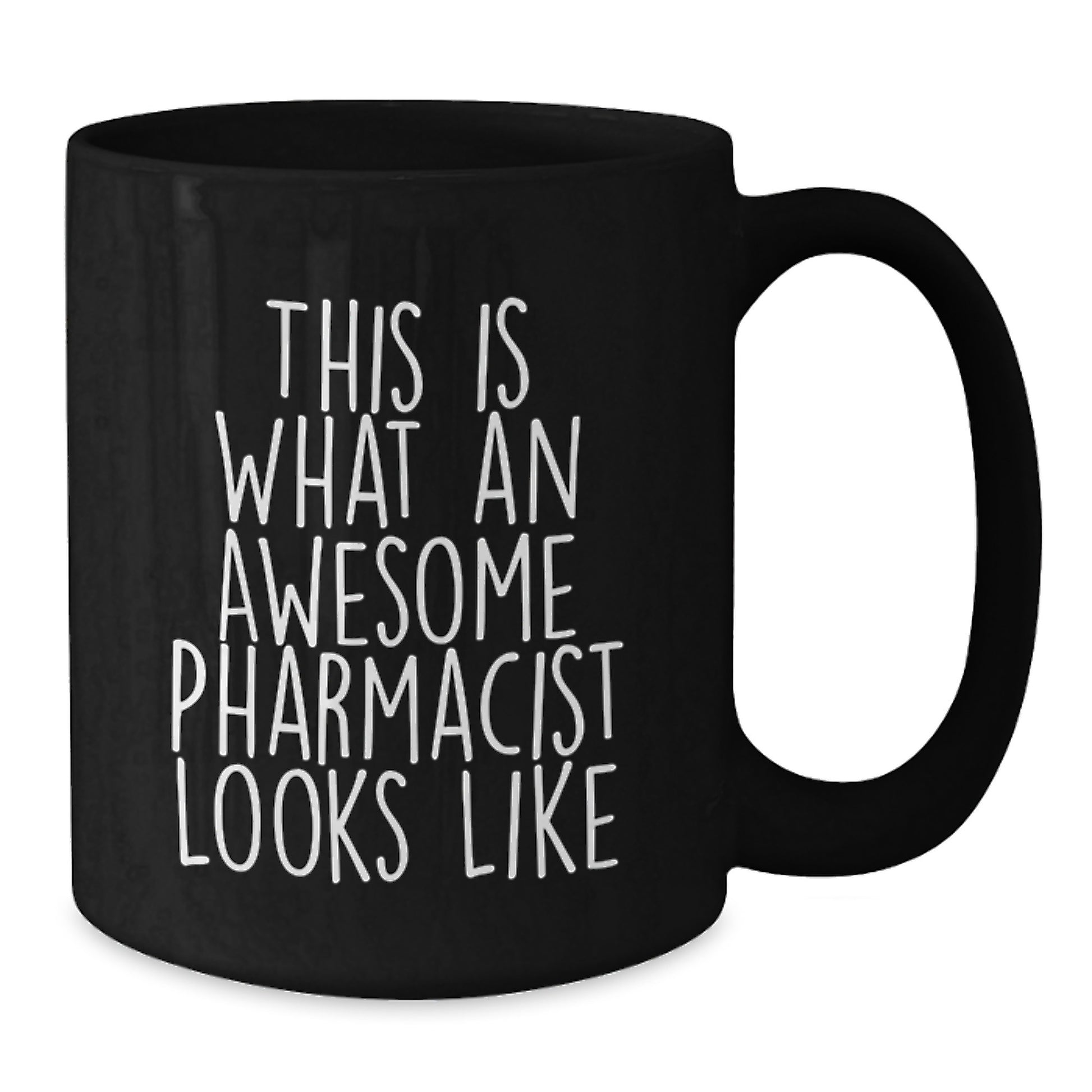 Funny Pharmacist Gifts for Men from Friends on Graduation Unique Occasions - Black Coffee Mug - This Is What An Awesome Pharmacist Looks Like Ceramic Mug for Pharmacist - Additional