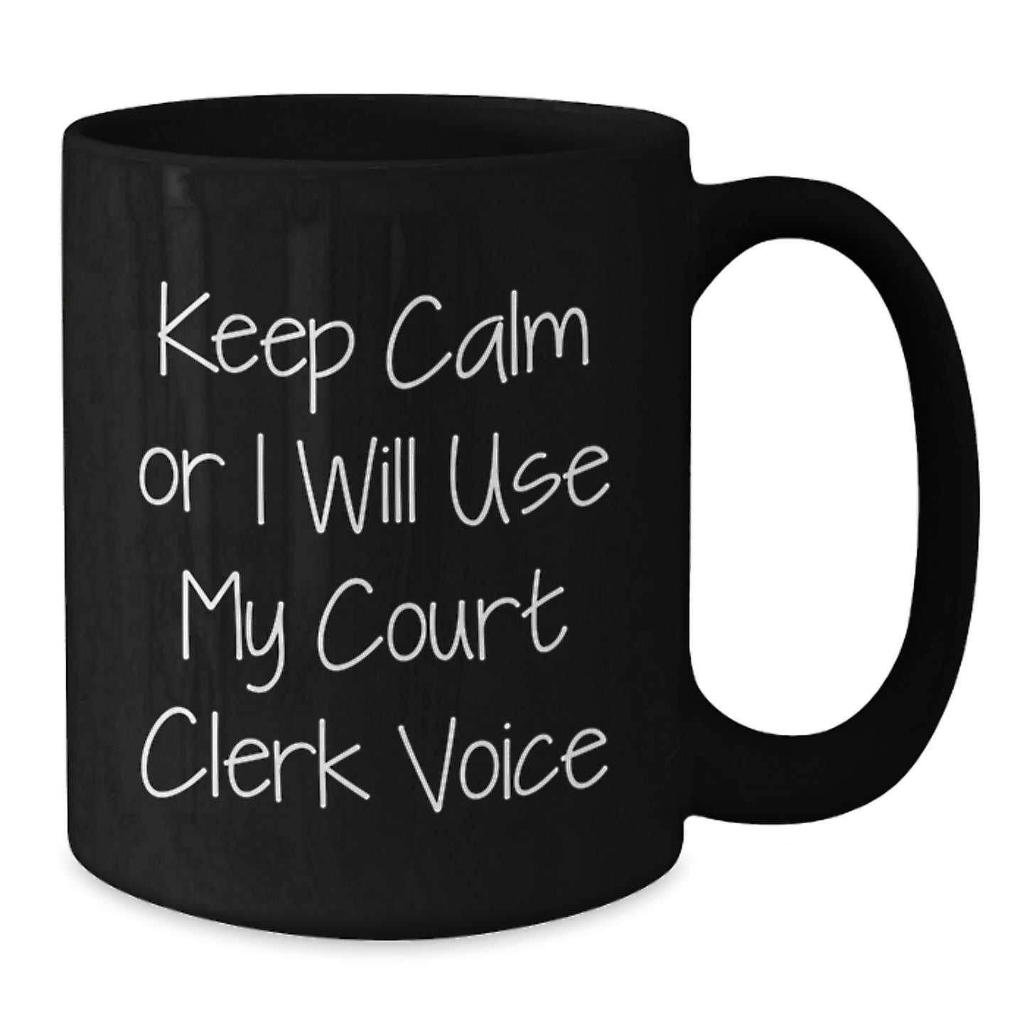 Court Clerk Keepsake Black Coffee Mug for Him 11oz Ceramic Birthday Gift - Additional