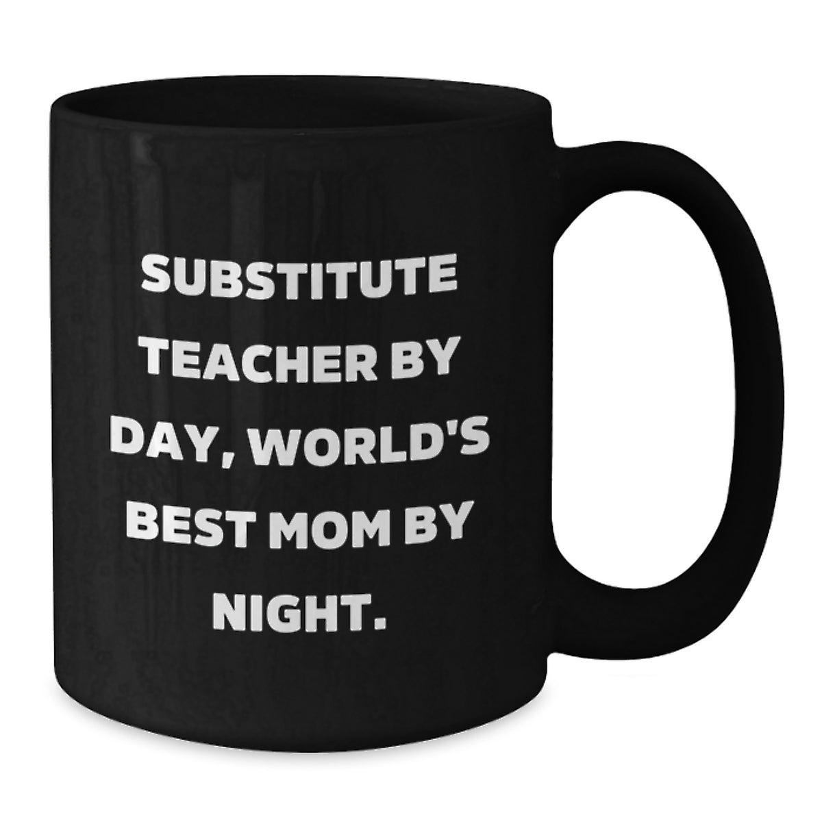 Funny Substitute Teacher Gifts for Her, Black Coffee Mug from Moms to Teachers, Birthday Unique Presents - Additional