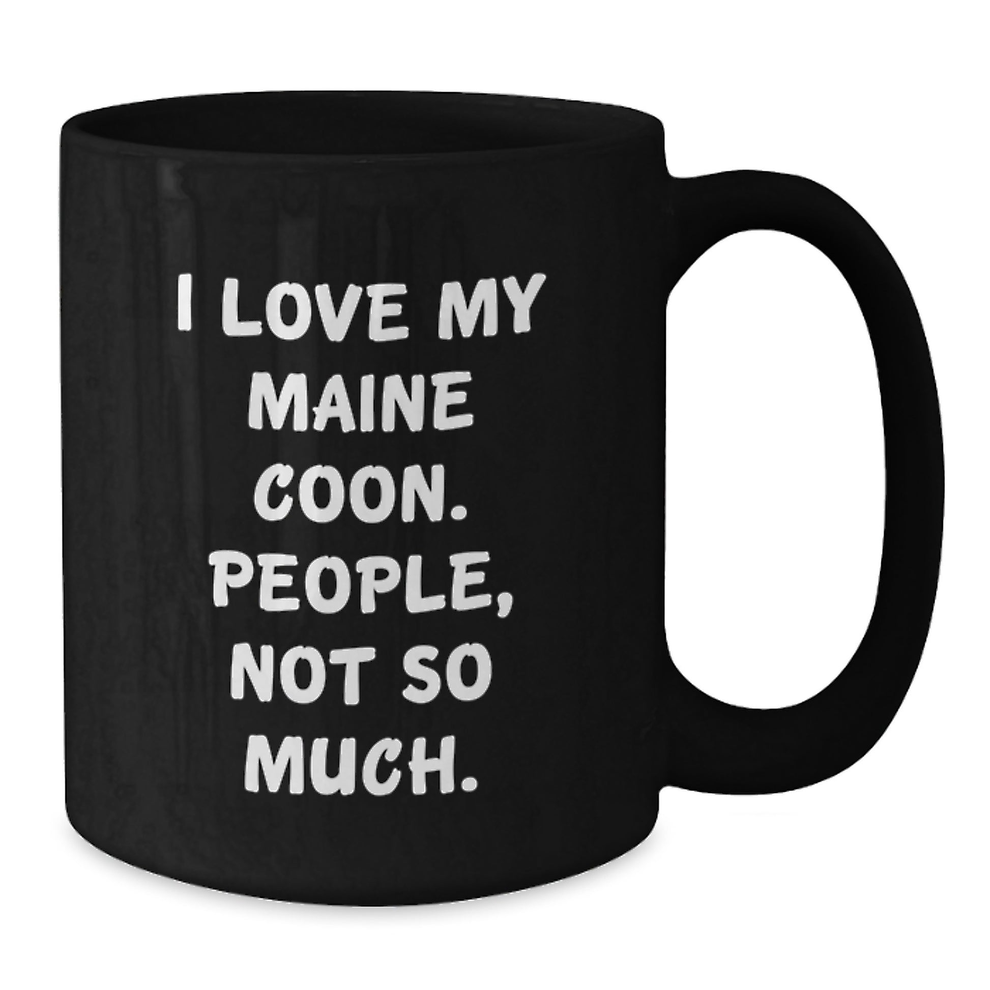 Funny Maine Coon Cat Lover Gifts from Friends for Birthday Unique Black Coffee Mug - Additional