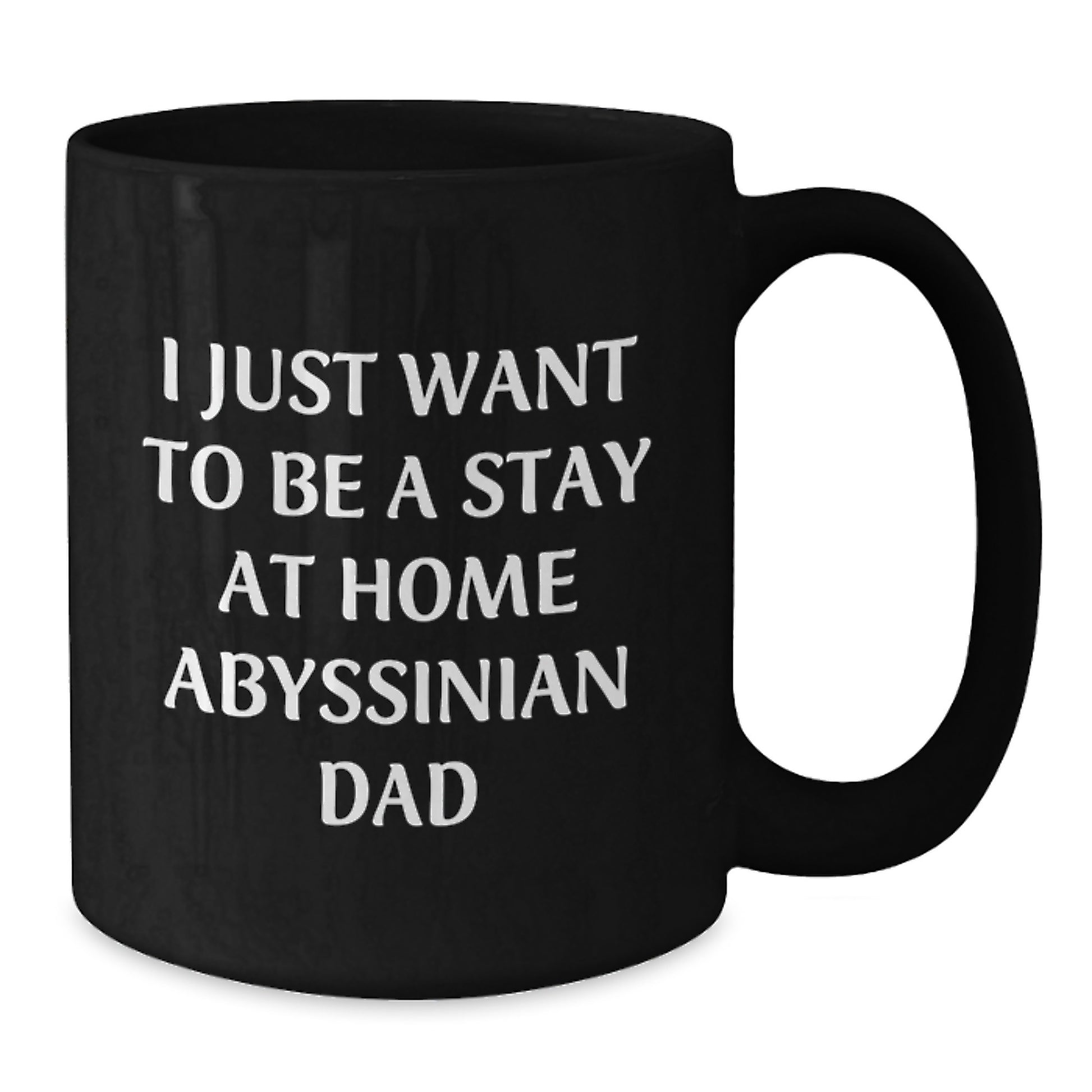 Funny Abyssinian Cat Black Coffee Mug, Ideal Gift for Abyssinian Cat Lover Dad on Birthday, Unique Gifts from Men to Family and Friends - Additional