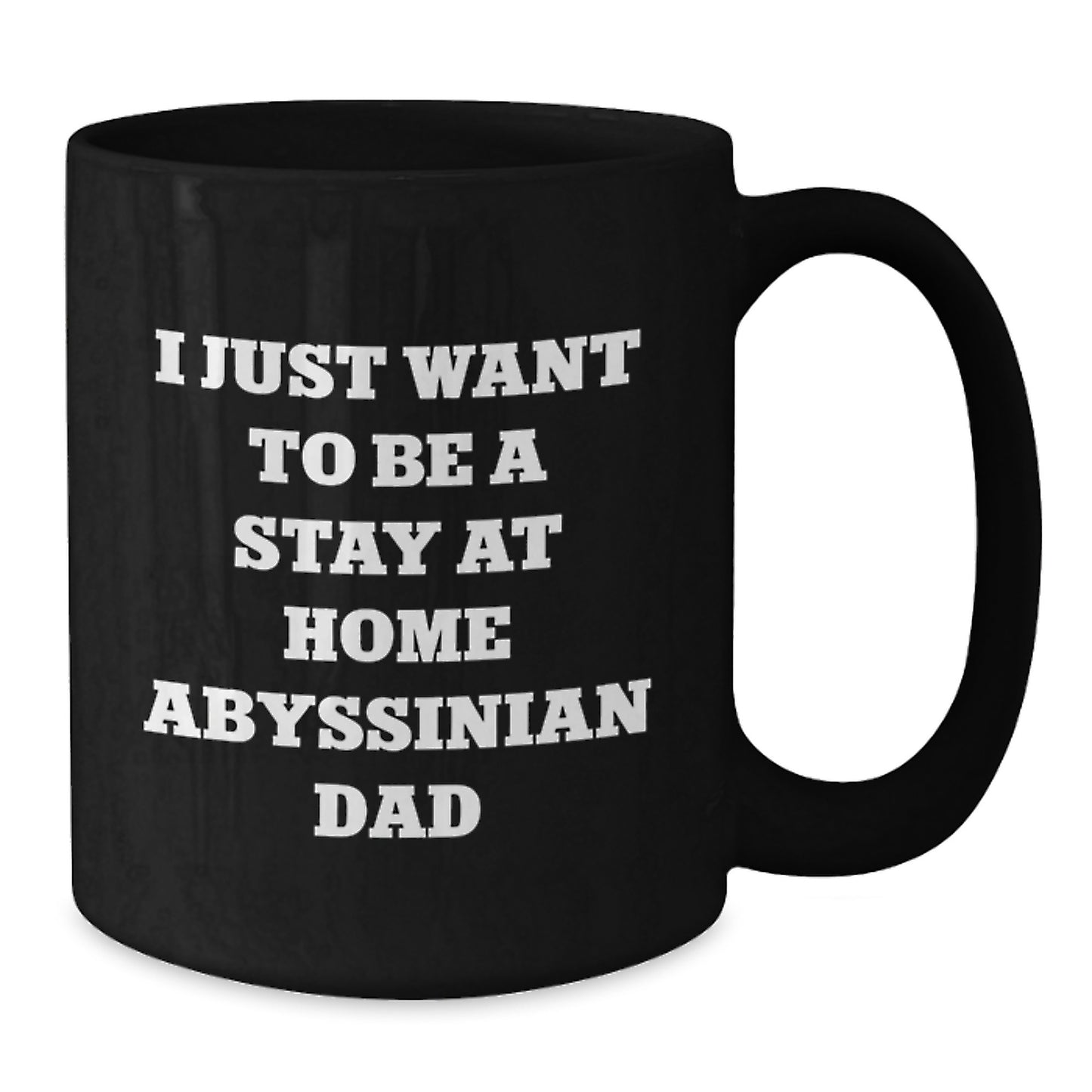 Abyssinian Cat Lover Funny Home Decor Black Coffee Mug Gifts from Men to Friends for Birthday - Additional