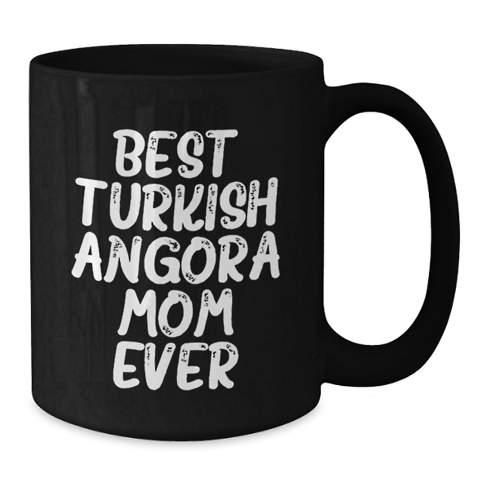 Funny Turkish Angora Cat Lover Gifts from Friends for Birthday Unique Turkish Angora Cat Mom Ever Black Coffee Mug - Additional