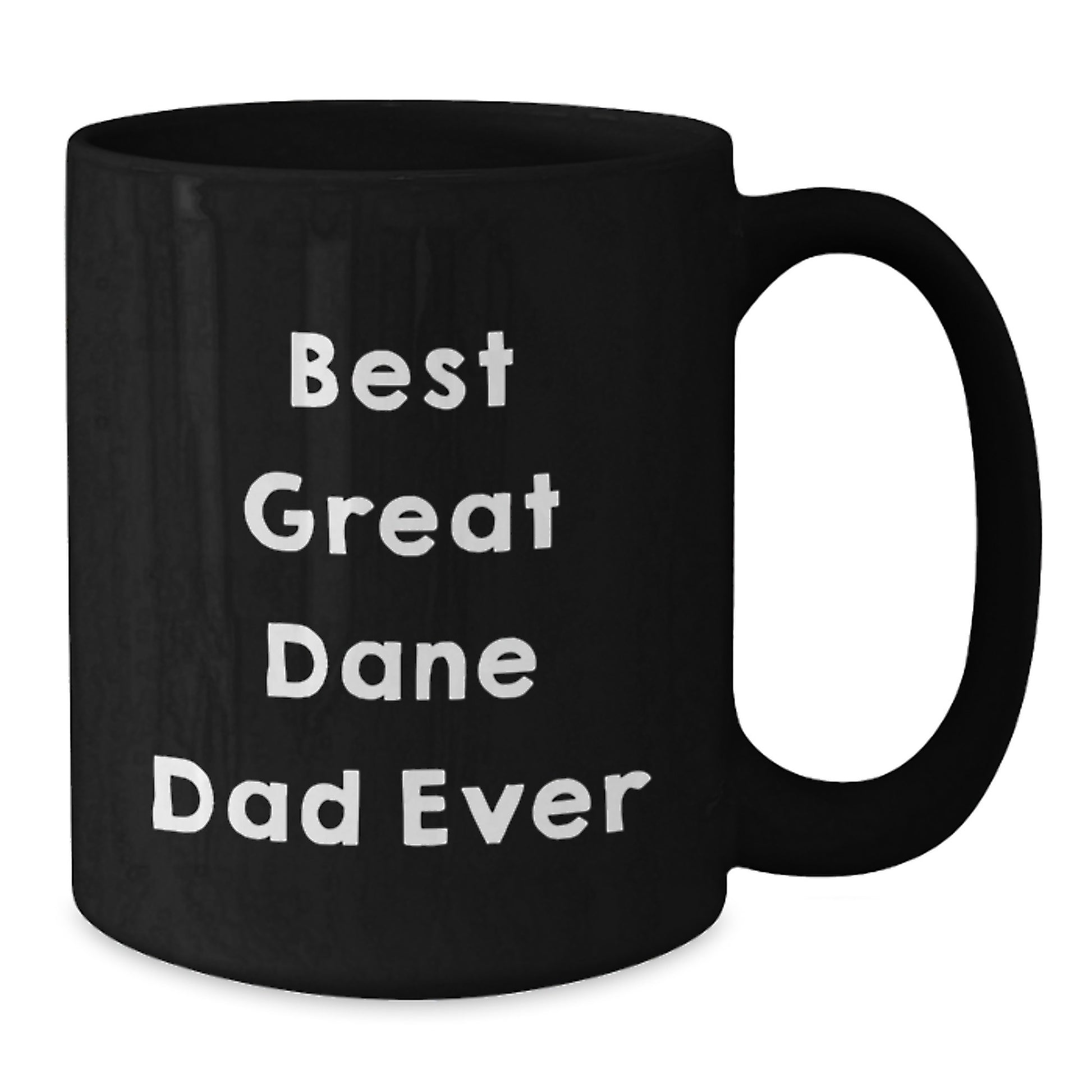 Funny Great Dane Dog Black Coffee Mug, Best Great Dane Dad Ever Valentine's Unique Gifts from Men to Great Dane Dog Owners - Additional