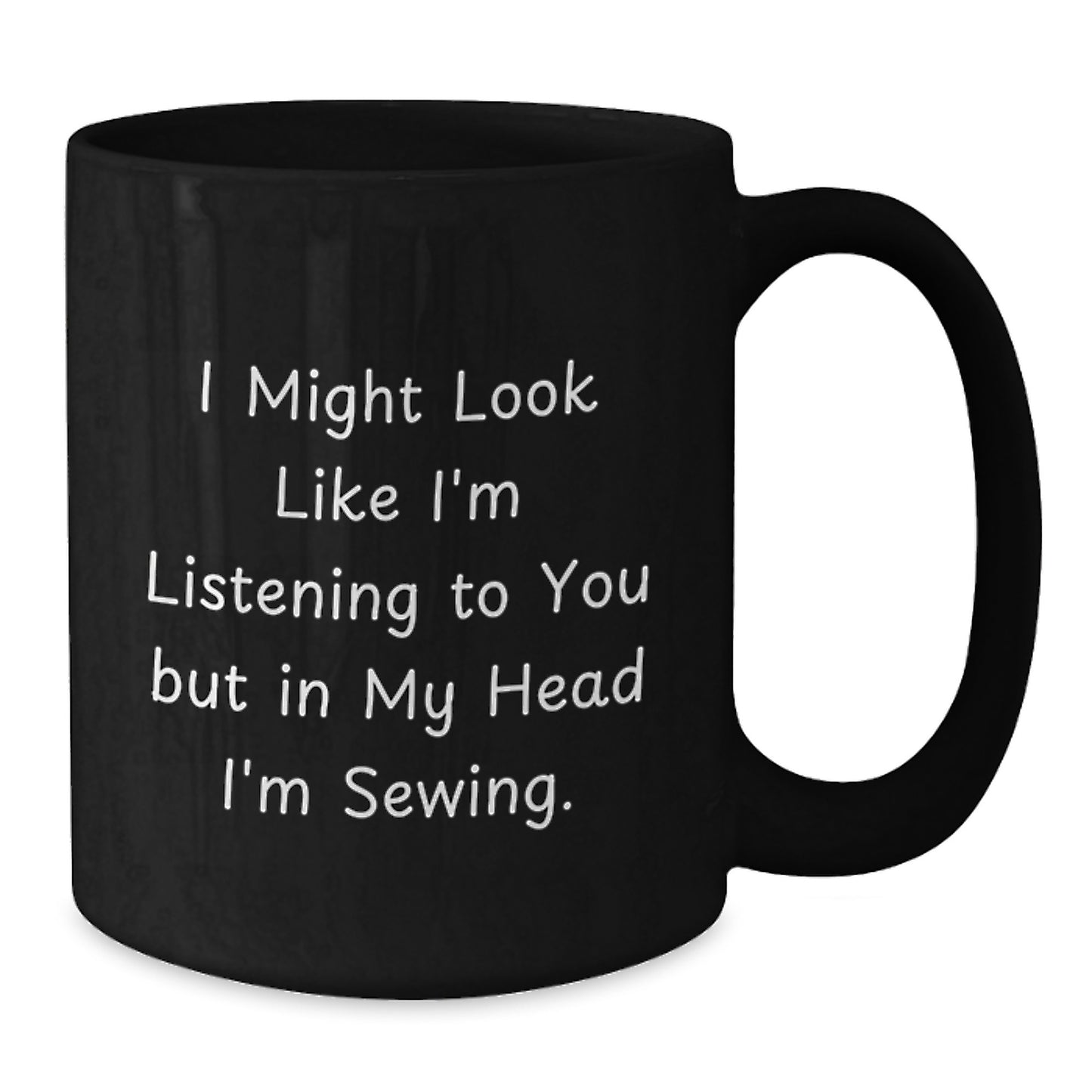 Funny Sewing Quotes Black Coffee Mugs Gifts from Women to Friends Who Love Sewing, Unique Graduation Gifts for Men and Women - Additional