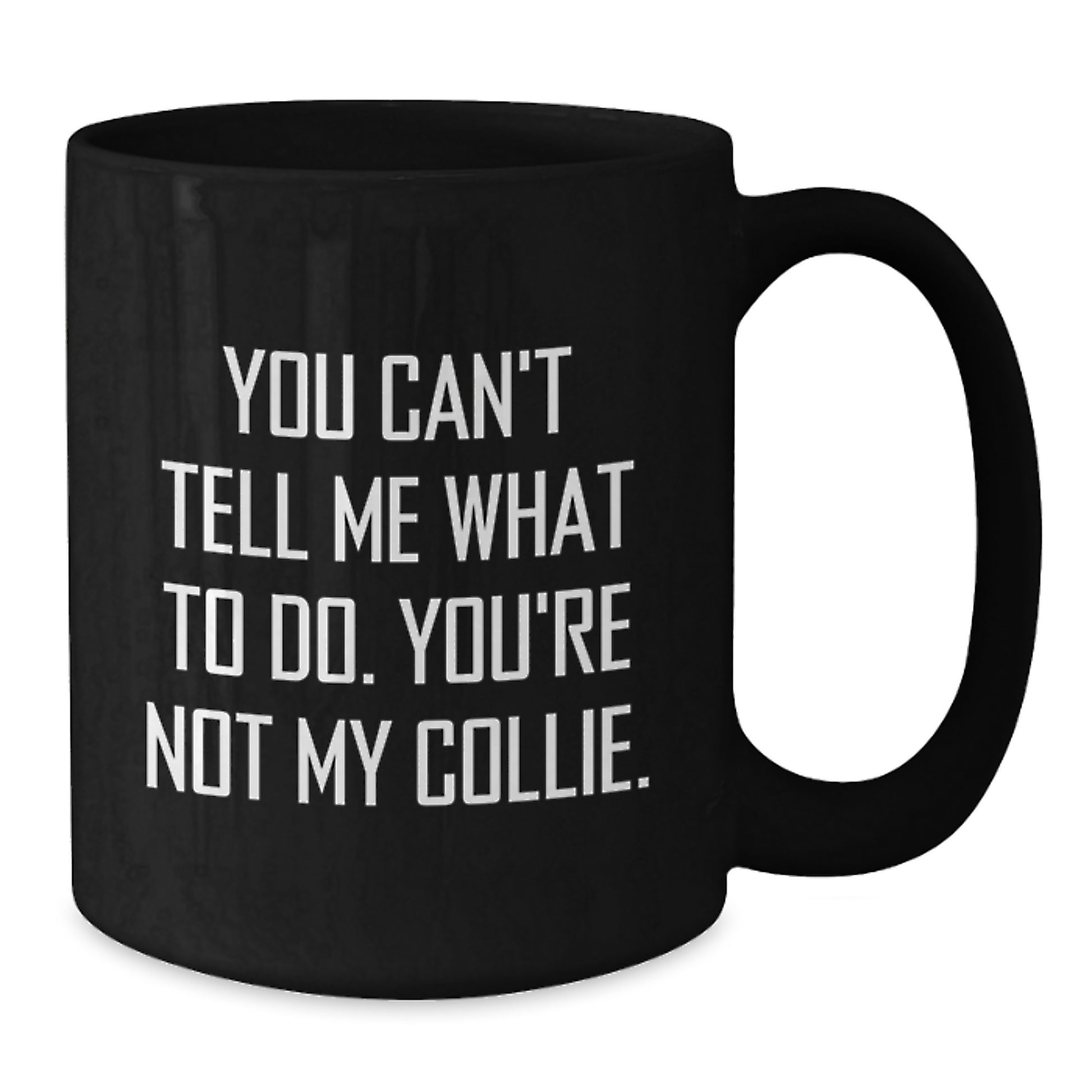 Funny Collie Dog Gifts for Men, Black Coffee Mugs with Inspirational Quote, Unique Birthday Unique Gifts from Friends, Family - Additional