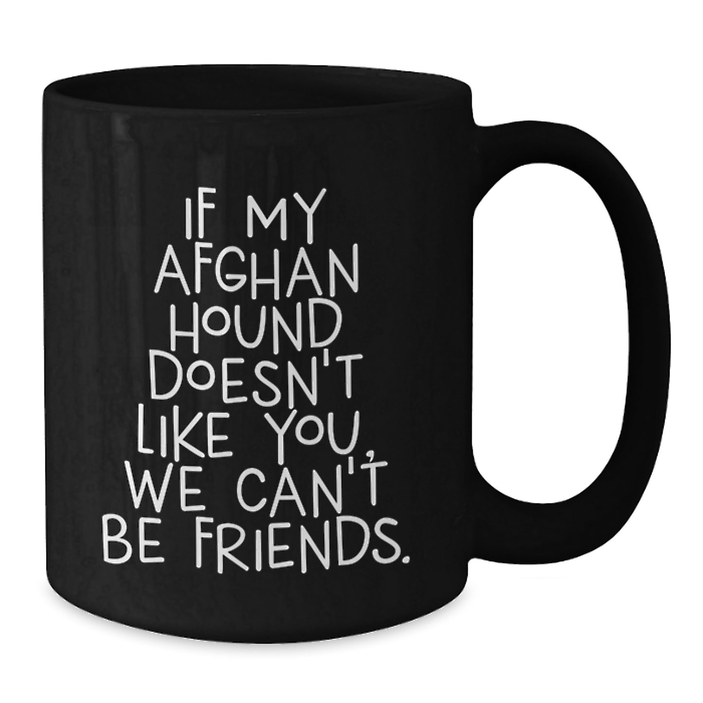 Funny Afghan Hound Dog Lover Gifts from Men for Valentine's Unique Black Coffee Mug - Additional