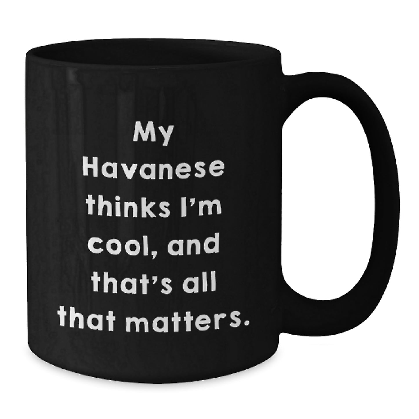 Funny Havanese Dog Gifts for Men from Friends, Birthday Unique Mugs with Havanese Thinks I'm Cool Quote - Additional