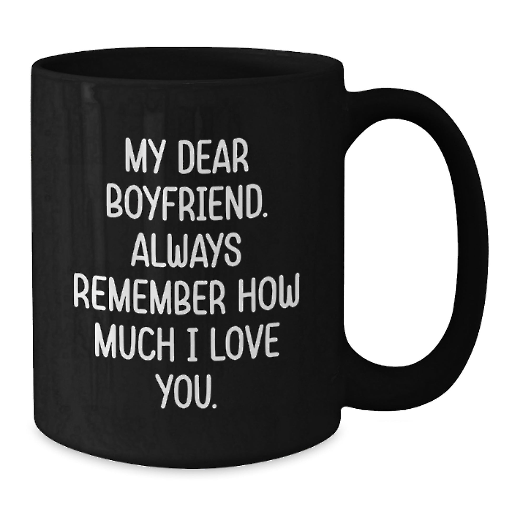 Boyfriend Keepsake Black Coffee Mug for Him Elegant Birthday Gift - Additional