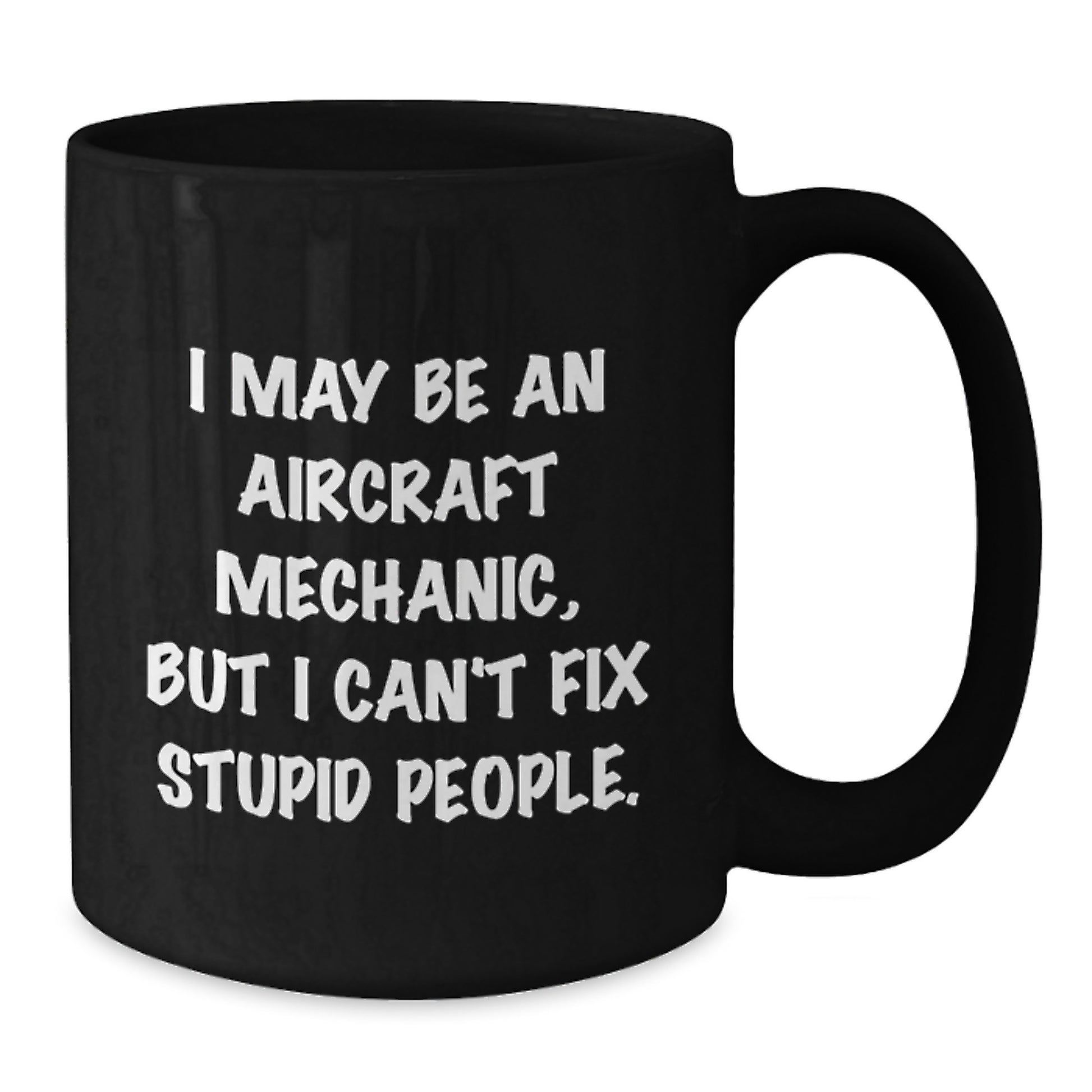 Aircraft Mechanic Keepsake Black Coffee Mug for Him Birthday Gift - Additional