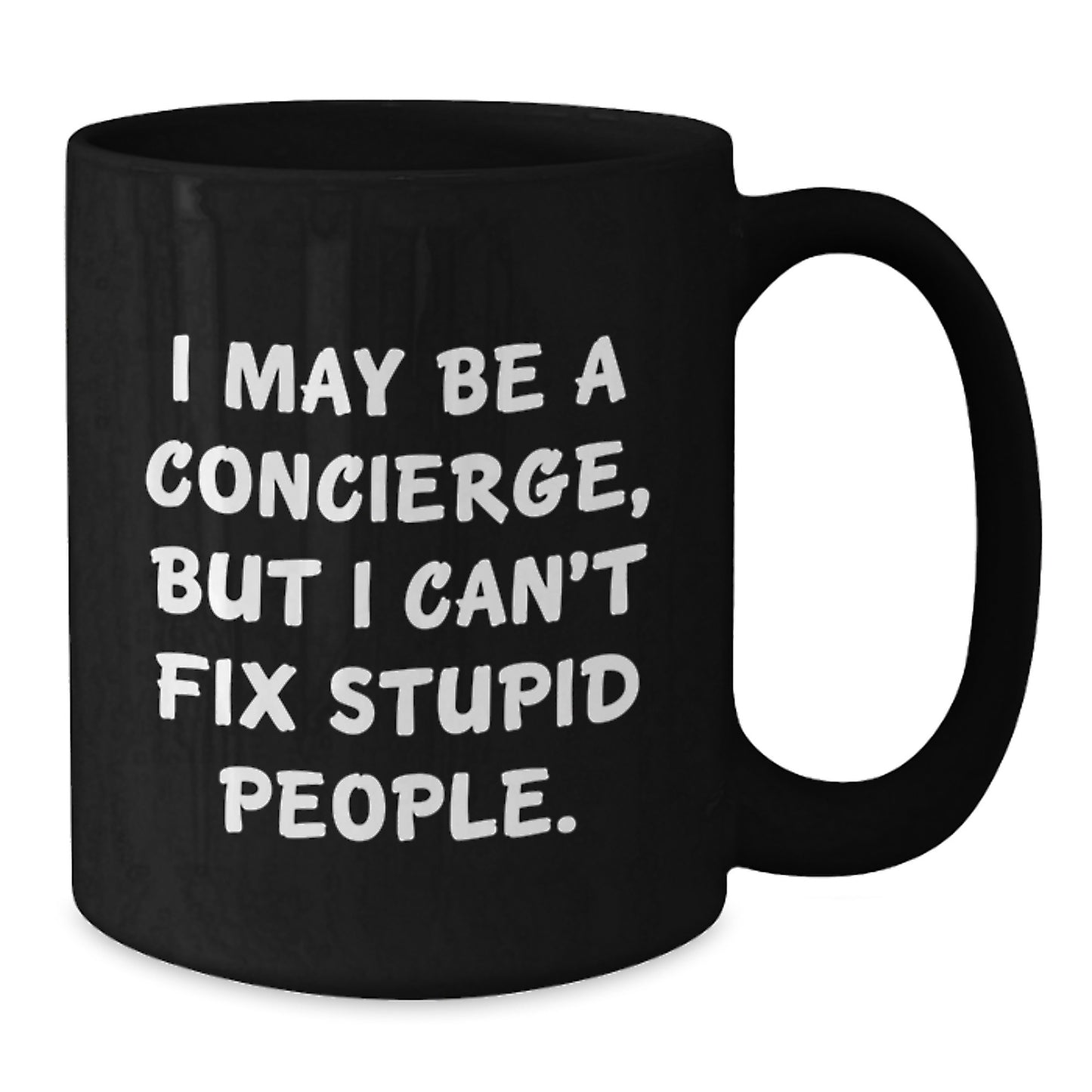 Birthday Gift for Her Concierge Black Coffee Mug Present - Additional