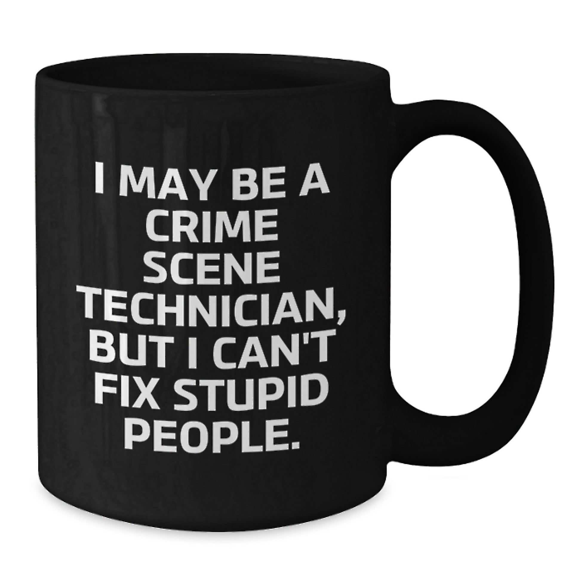 Crime Scene Technician Keepsake Black Coffee Mug for Him Birthday Gift - Additional
