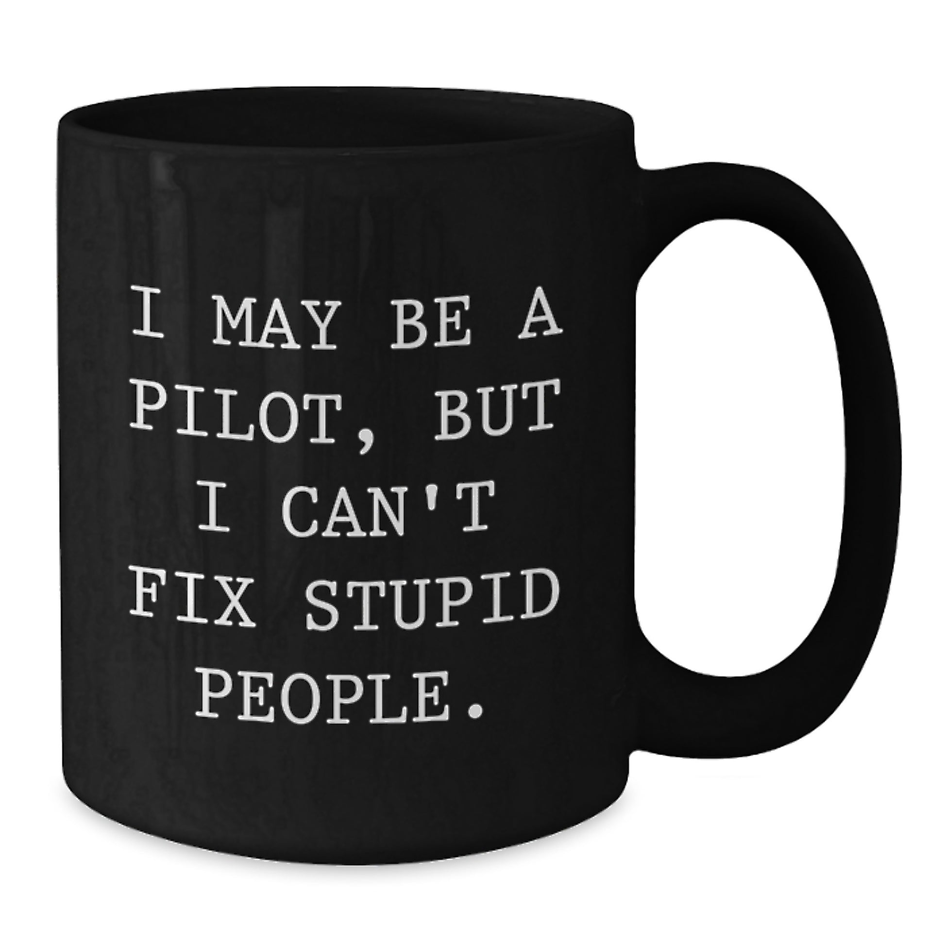 Pilot Keepsake Black Ceramic Coffee Mug for Him 11oz Birthday Gift - Additional