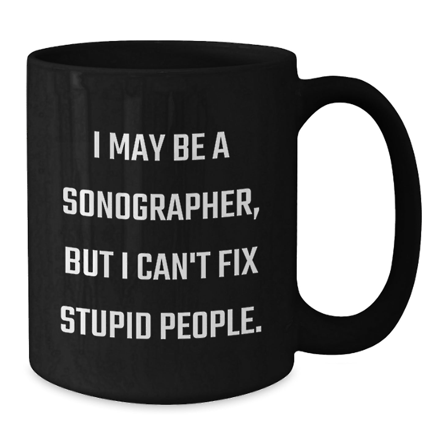 Birthday Gift for Her Sonographer Present Black Coffee Mug - Additional