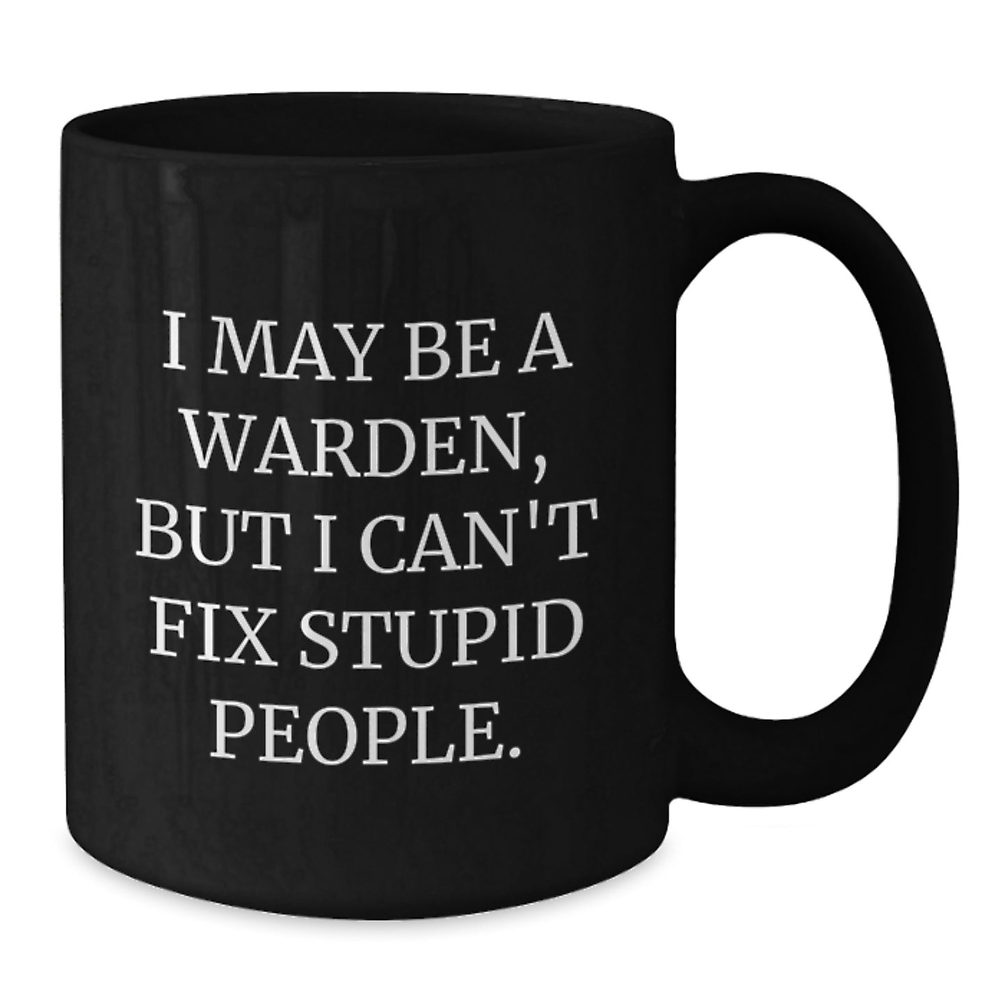 Warden Keepsake Black Coffee Mug for Him Birthday Gift with 11oz Ceramic - Additional