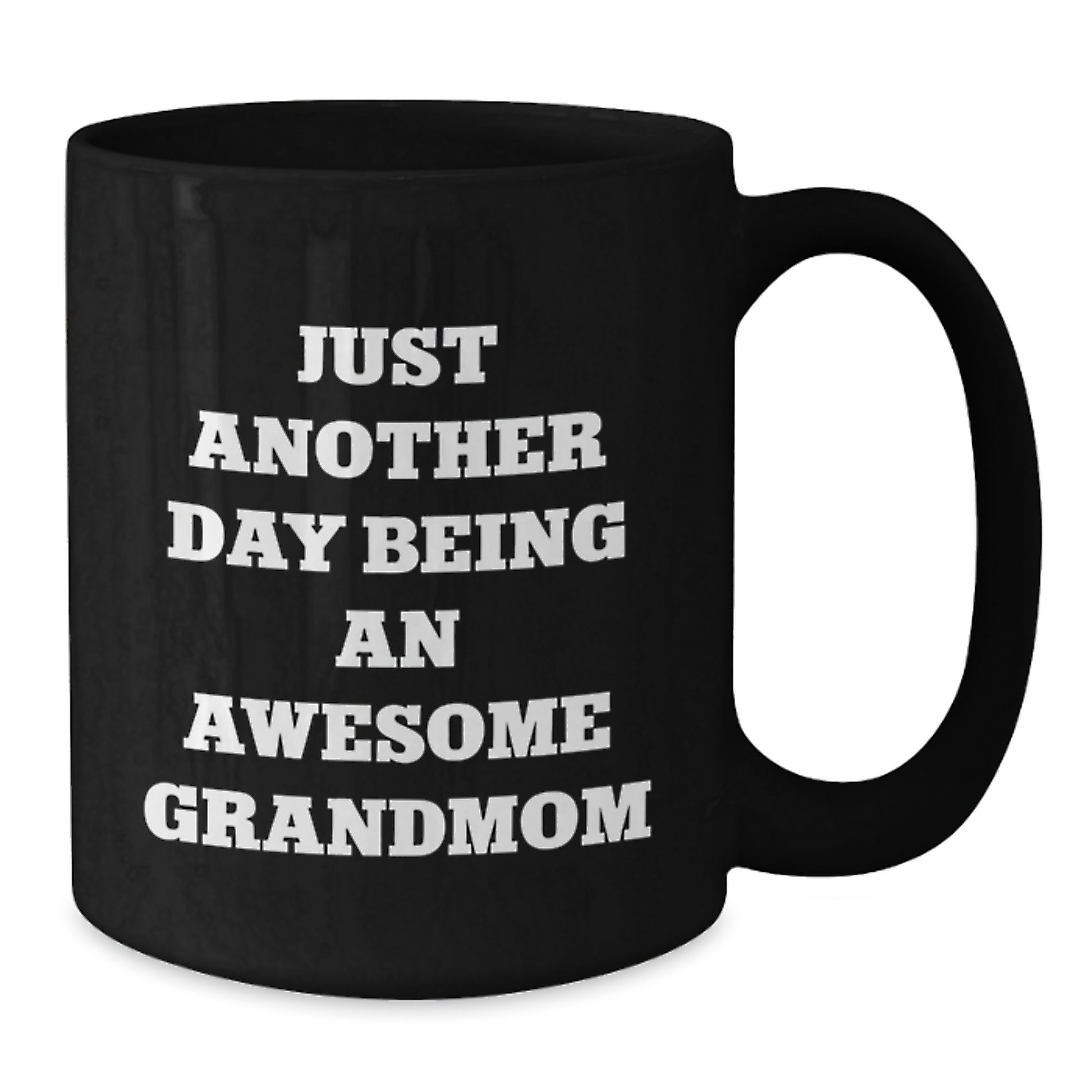 Birthday Gift for Her Grandmom Black Coffee Mug Present - Additional