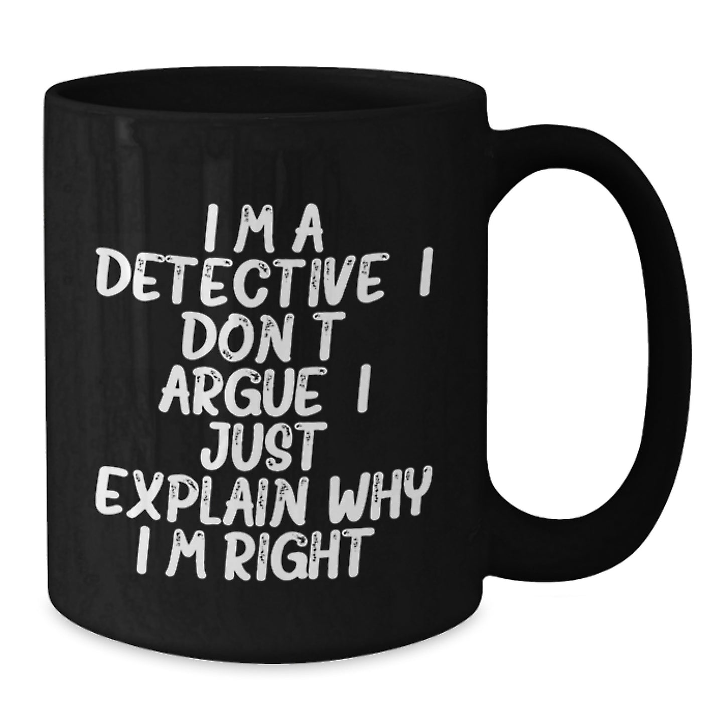 Detective Keepsake Black Mug for Him Birthday Gift Surprise Ceramic - Additional