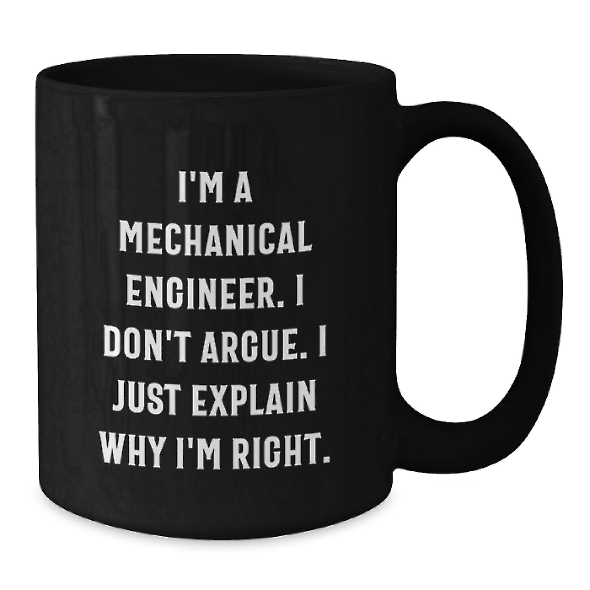 Birthday Gift Mechanical Engineer Black Mug for Her Present Keepsake - Additional