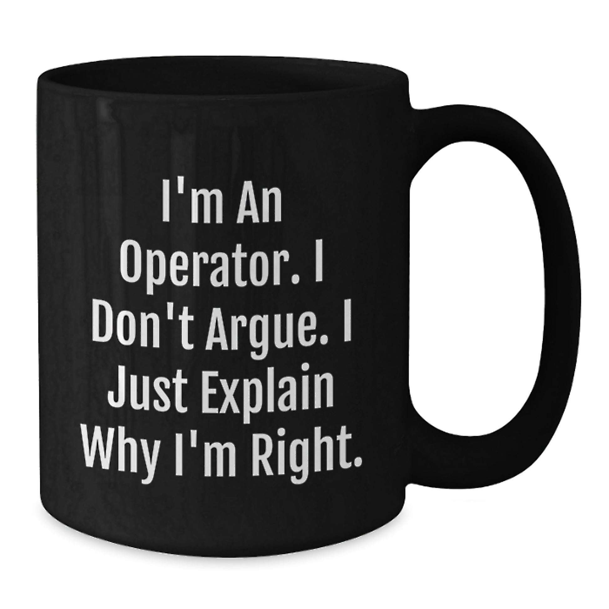 Birthday Gift for Her Operator Black Coffee Mug Present with 11oz - Additional