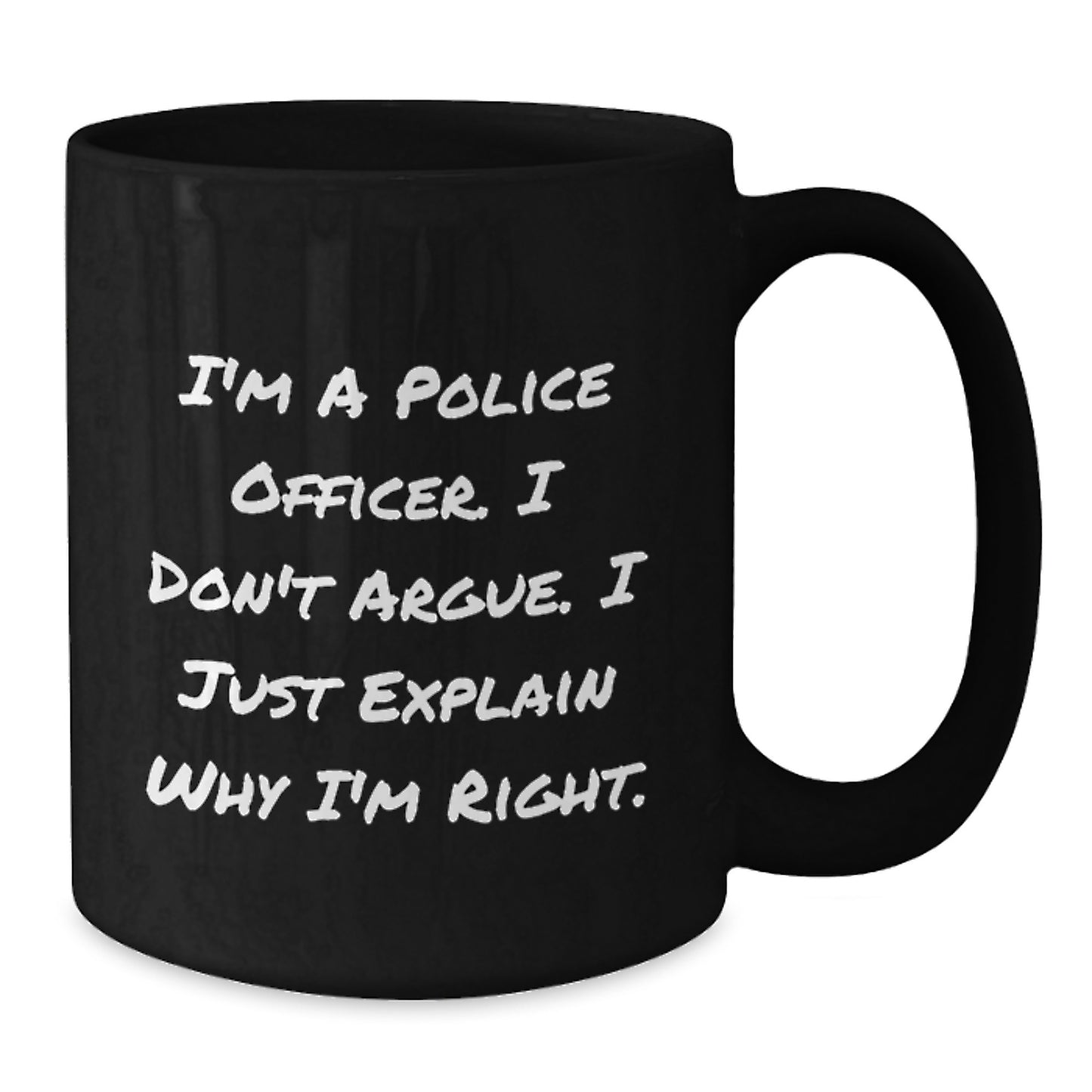 Police Officer Keepsake Ceramic Black Coffee Mug for Him Birthday Gift - Additional