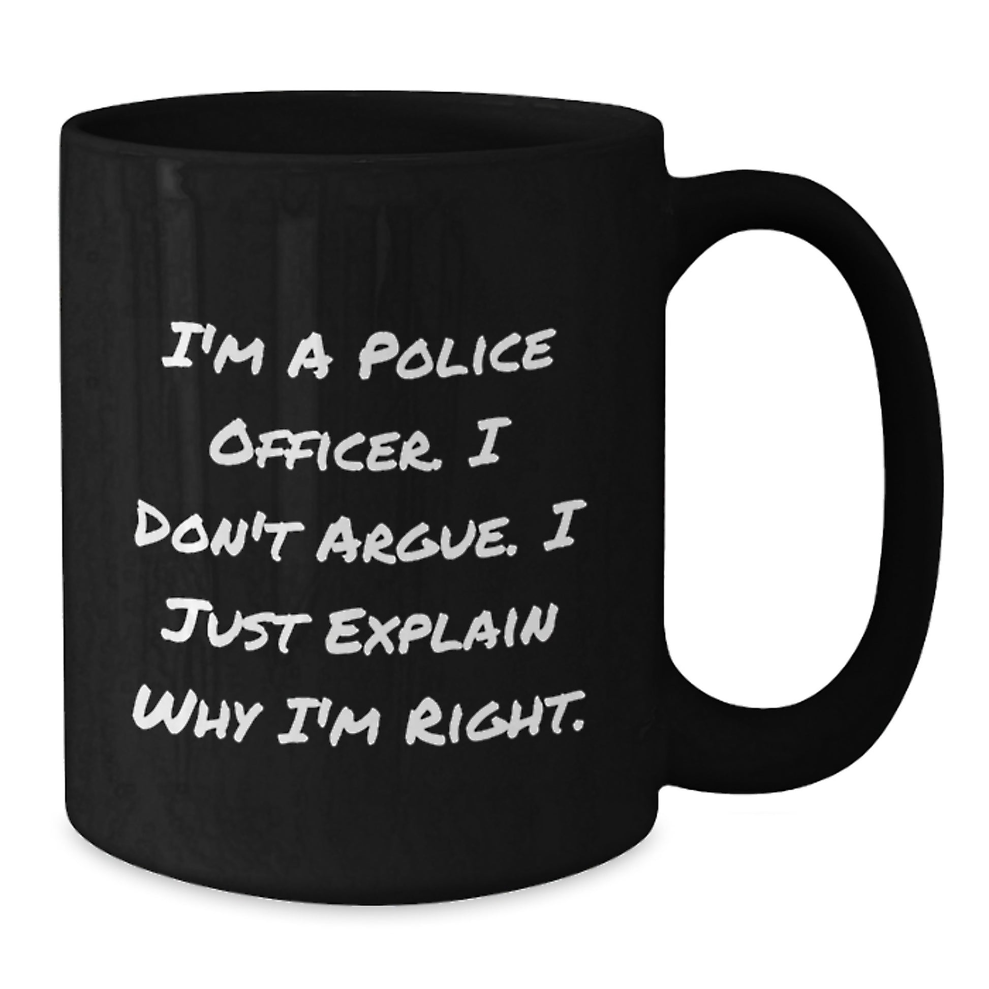 Police Officer Keepsake Ceramic Black Coffee Mug for Him Birthday Gift - Additional