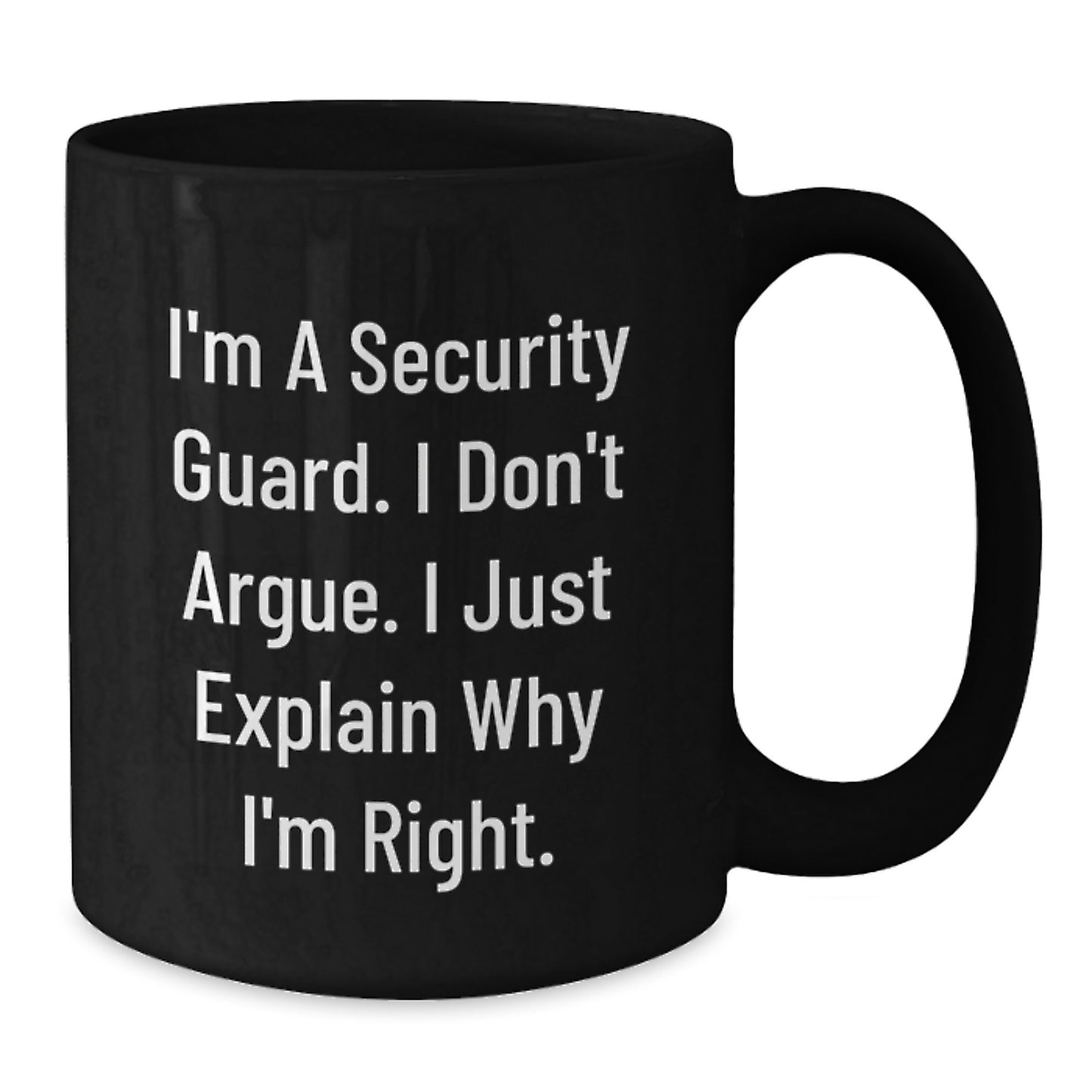Funny Security Guard Gifts from Men - Black Coffee Mug for Security Guard Friends - Mother's Day Unique Gifts - Additional
