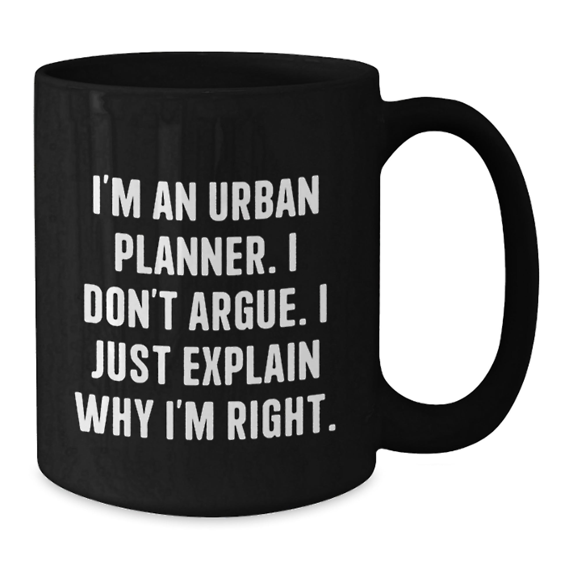 Funny Urban Planner Gifts Black Coffee Mug for Him from Friends at Graduation Unique - Additional