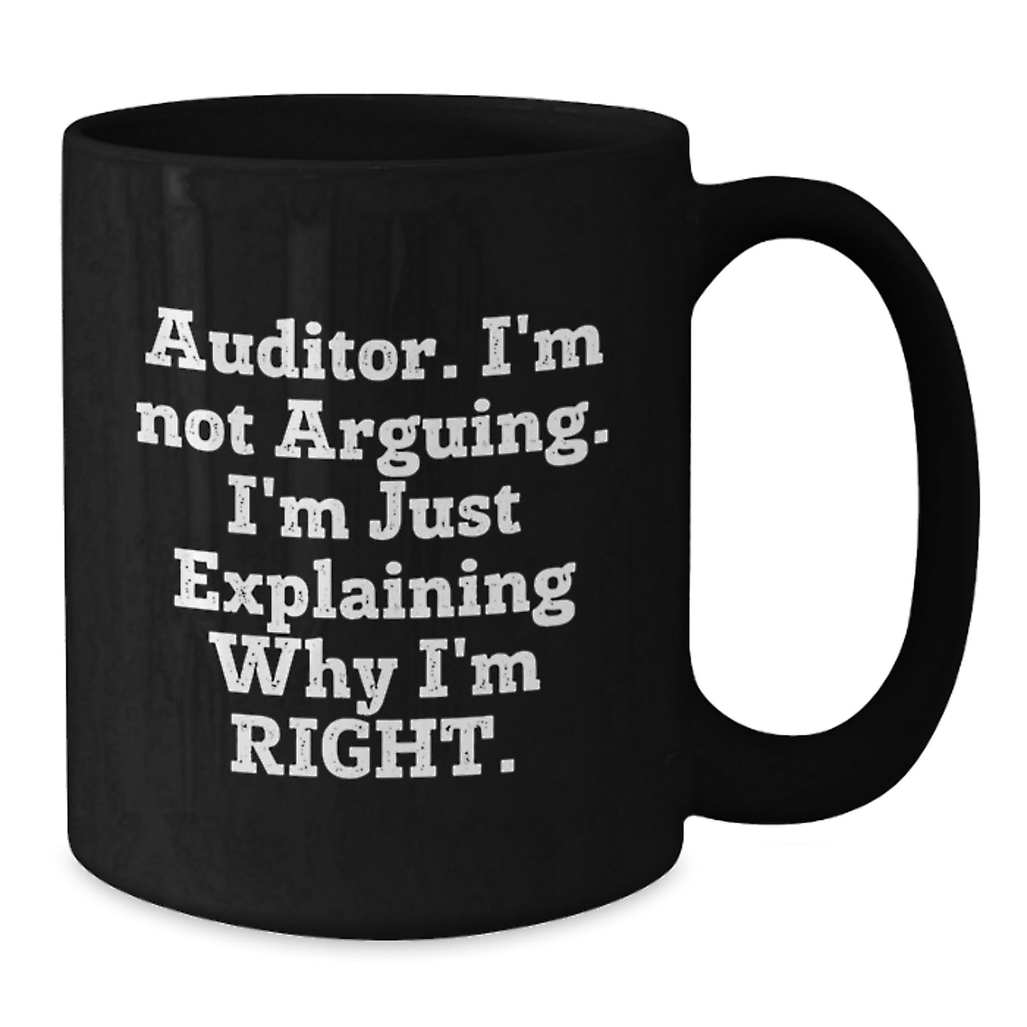 Birthday Gift Auditor Black Coffee Mug for Her Present - Additional
