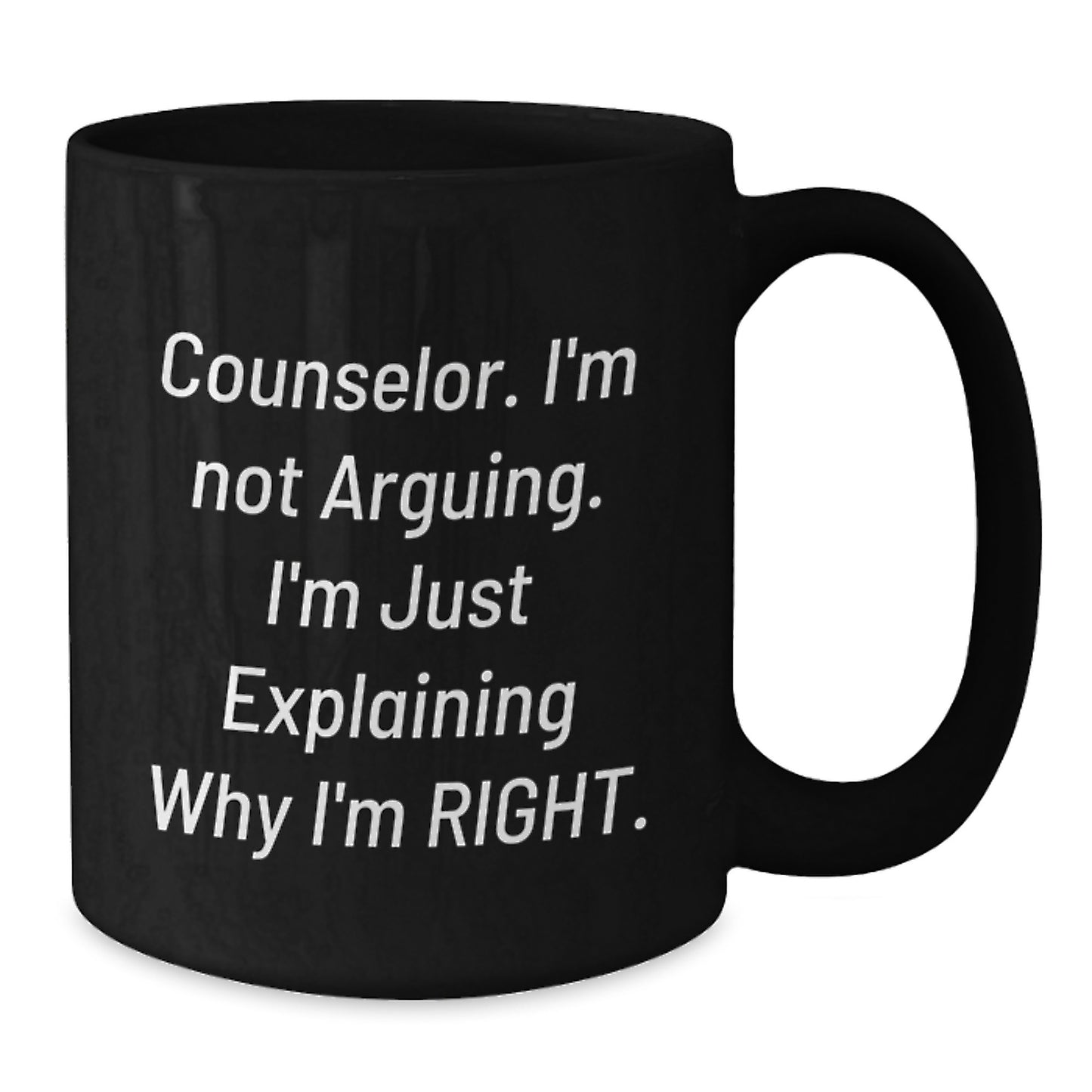 Counselor Black Coffee Mug for a Best Friend Companion Birthday Gift - Additional