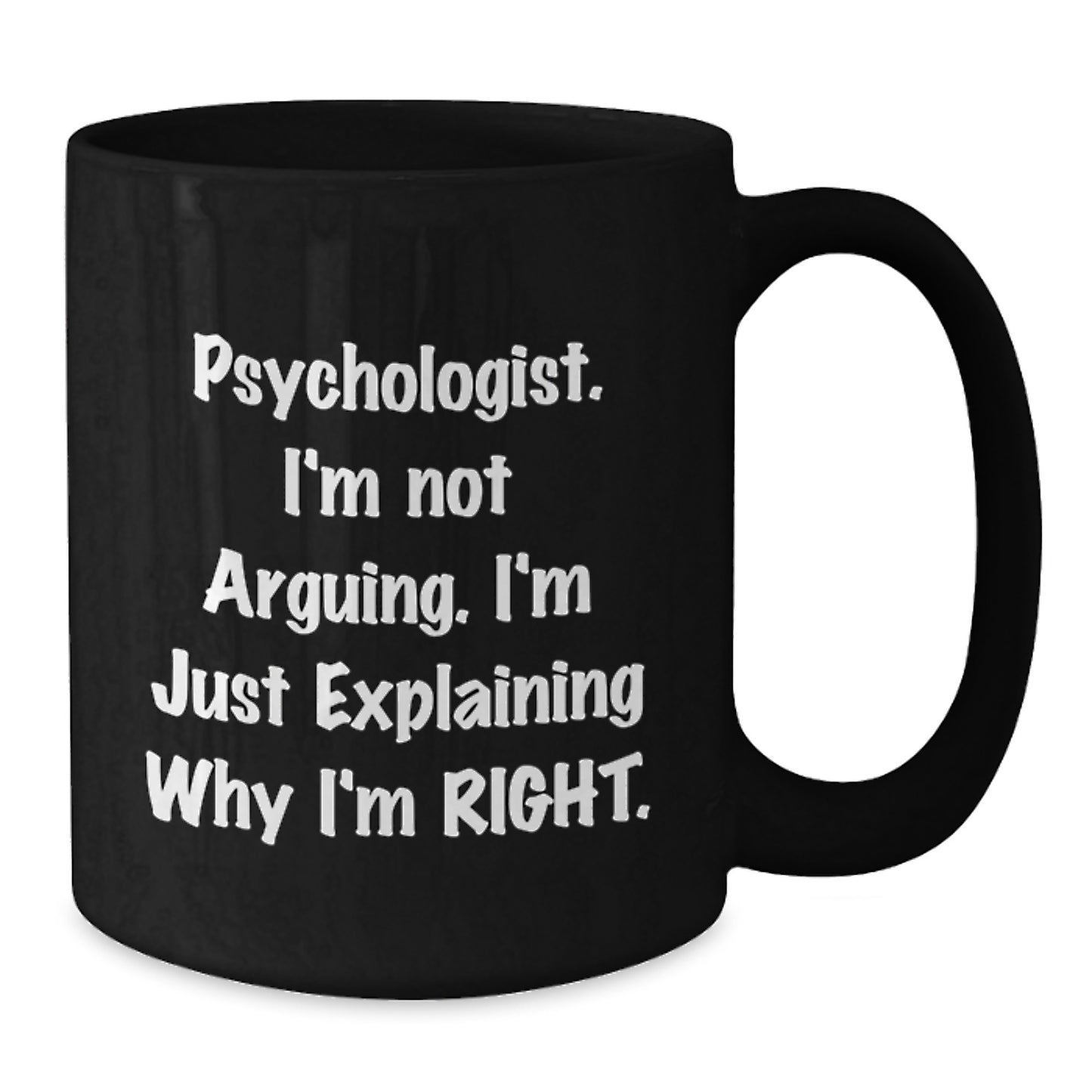 Psychologist Keepsake Black Coffee Mug for Him Birthday Gift 11oz - Additional