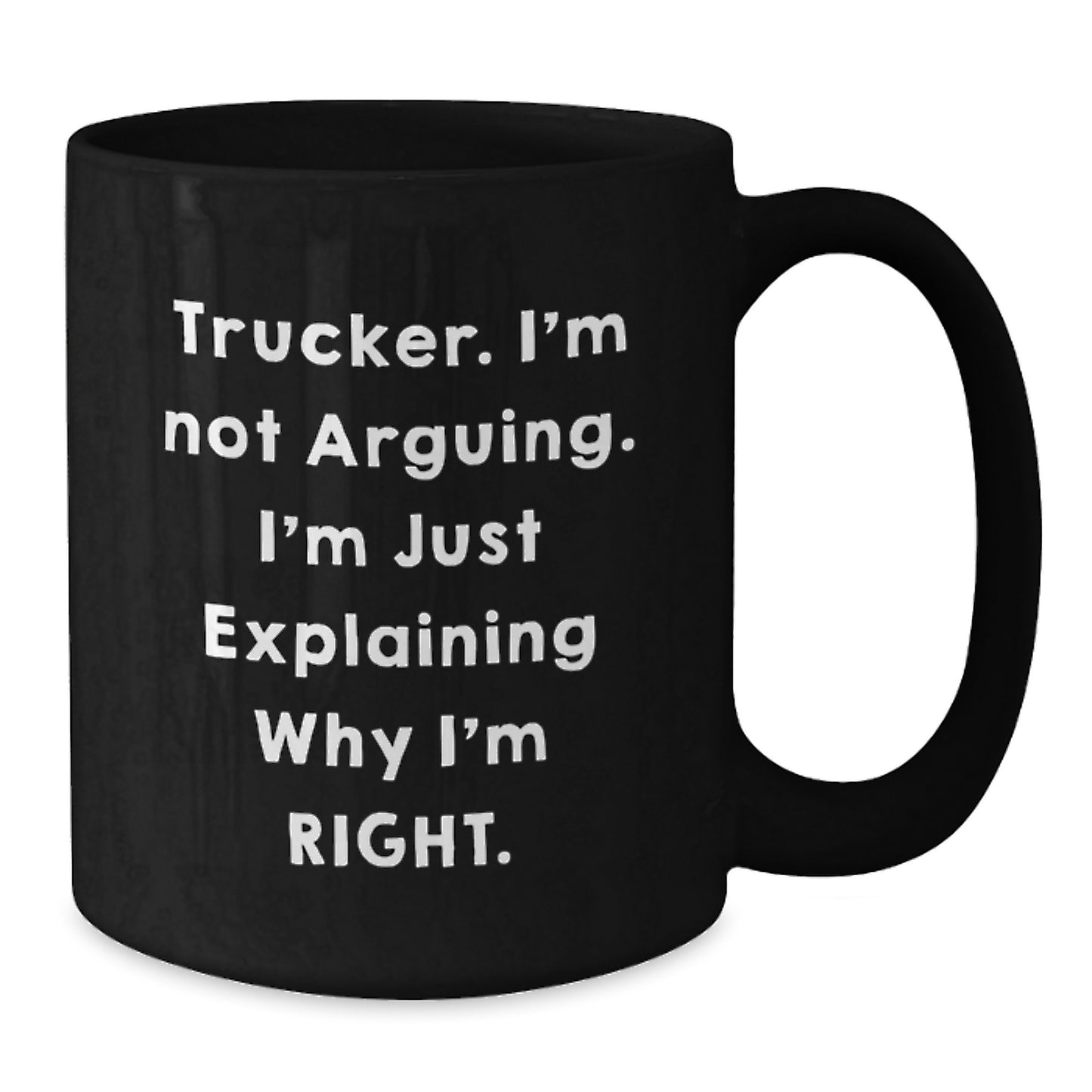 Funny Trucker Gifts from Men, Unique Black Coffee Mug for Trucker Friends, Mother's Day Unique Gifts - Additional